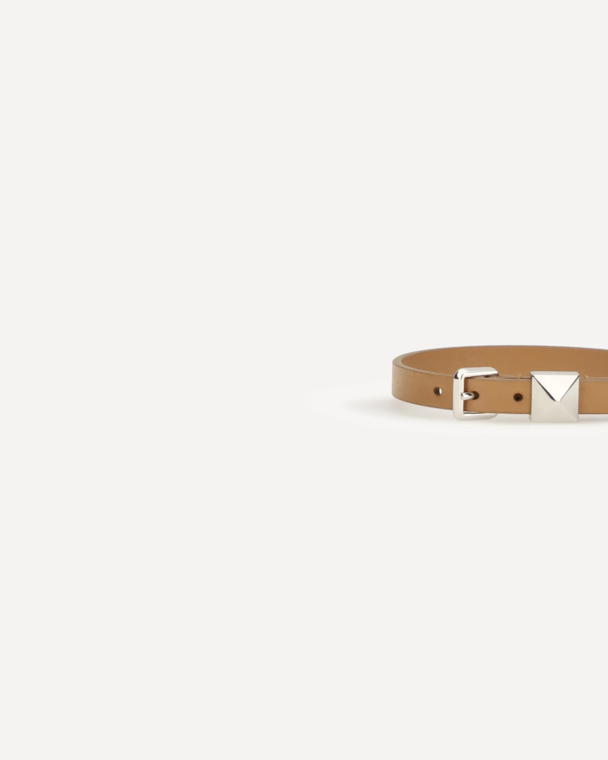 Leather Bracelet with a single Rockstud - Image 5