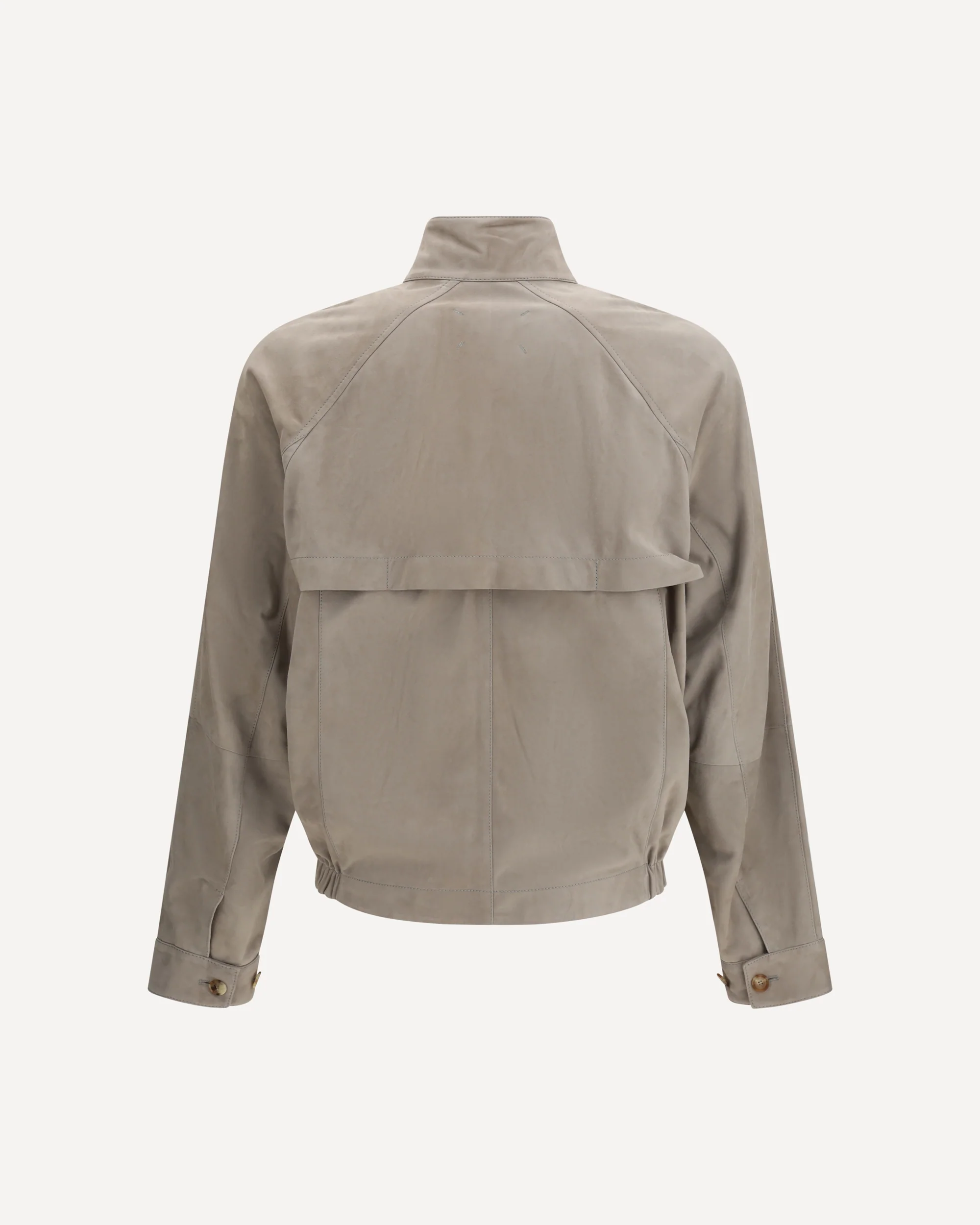 Suede leather Jacket in with zip - Image 4