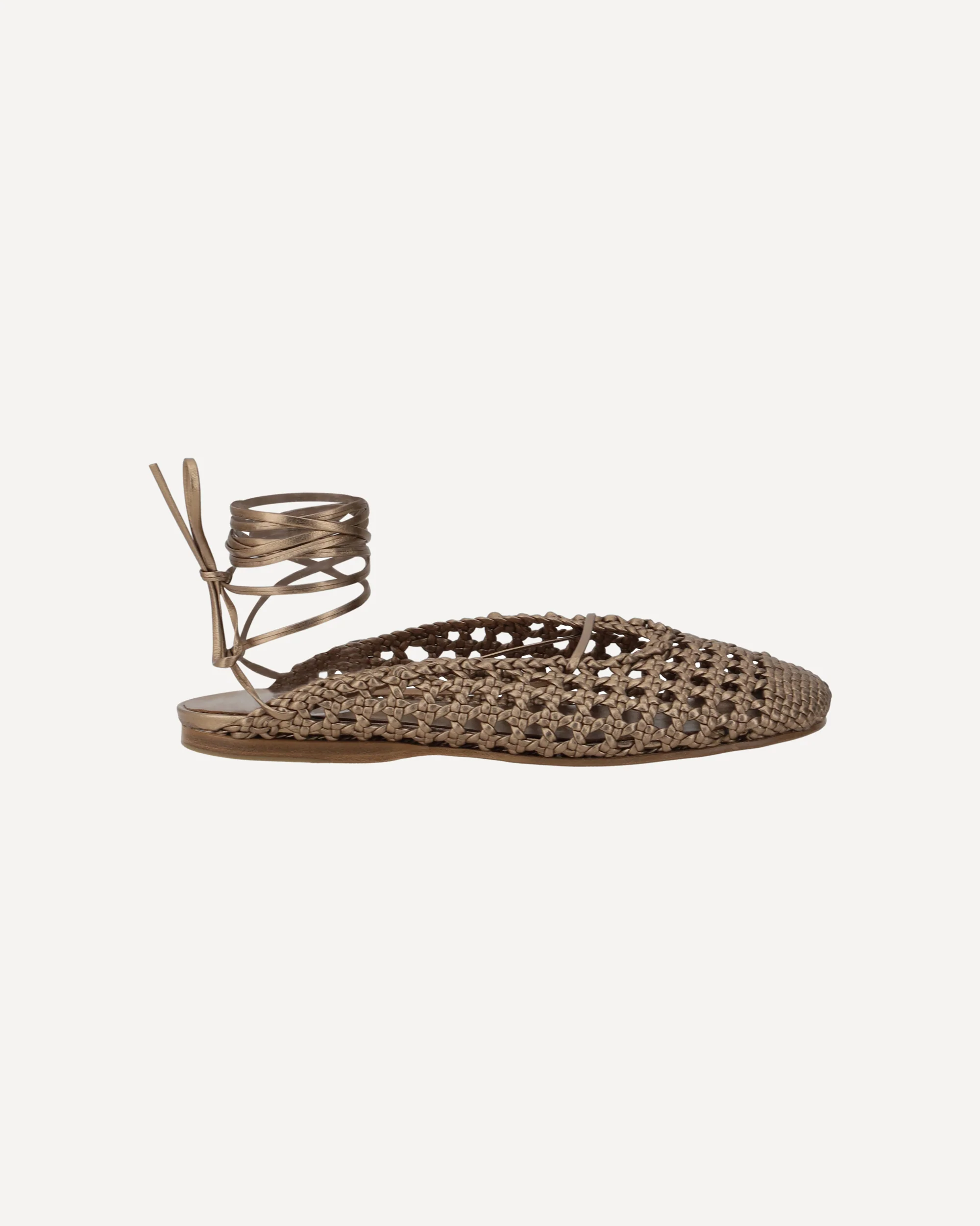 Leather net-effect Mules - Image 3
