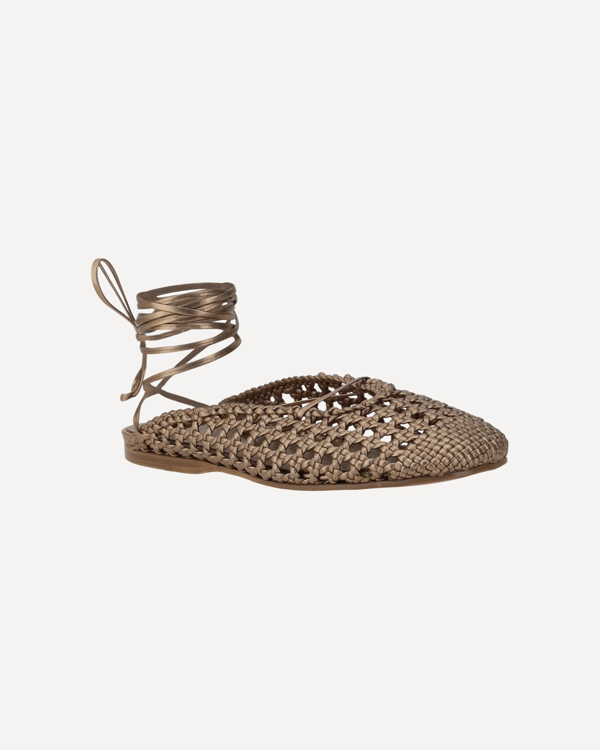 Leather net-effect Mules - Image 4