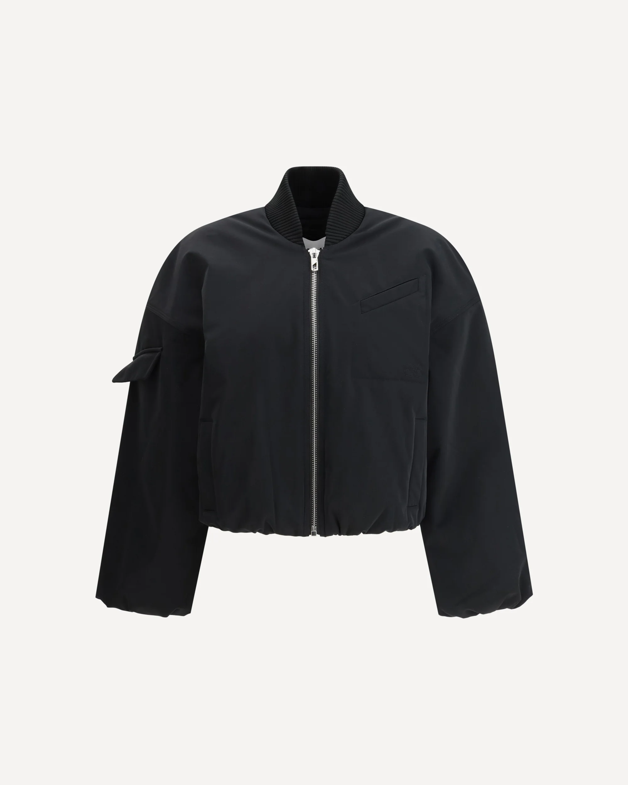 Light Twill Oversized Short Bomber Jacke - Image 3