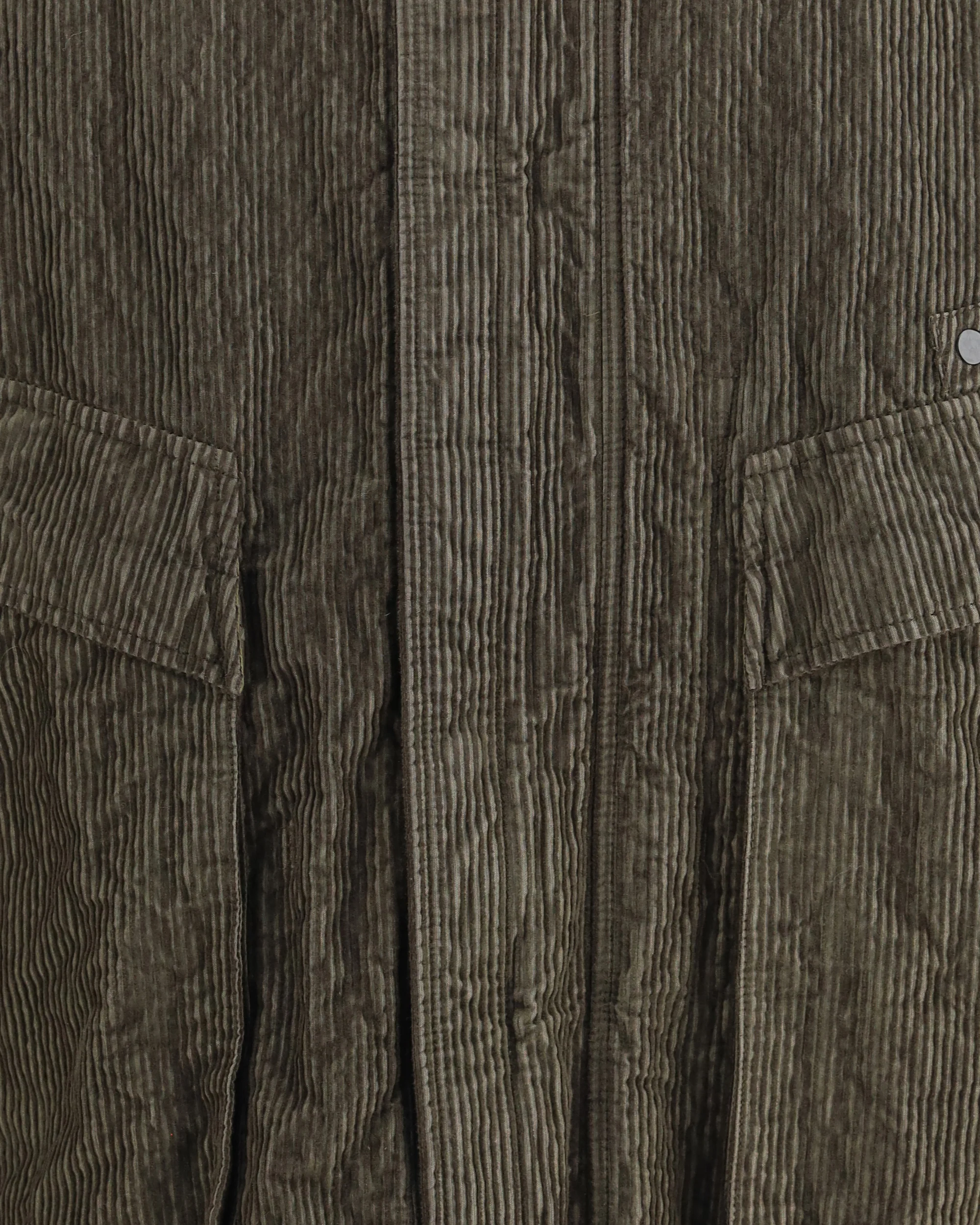 Wrinkled Corduroy Coat with hood - Image 5