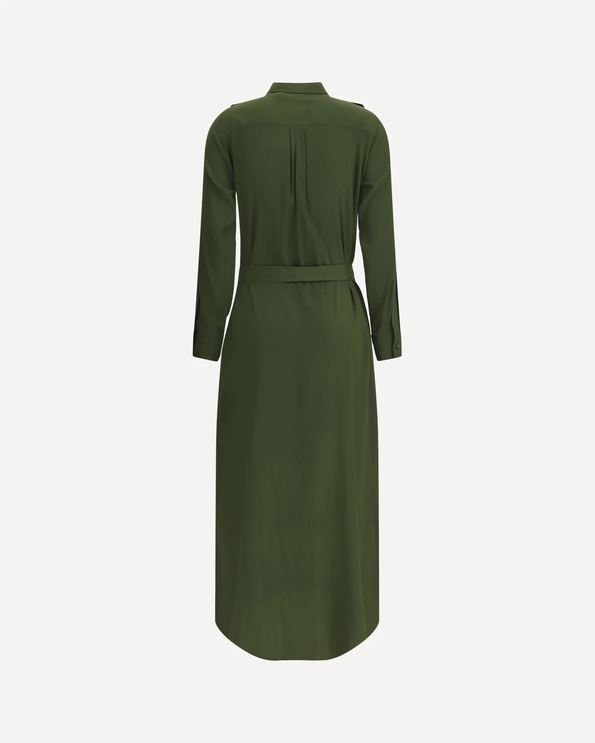 Long silk chemisier Dress - Image 2
