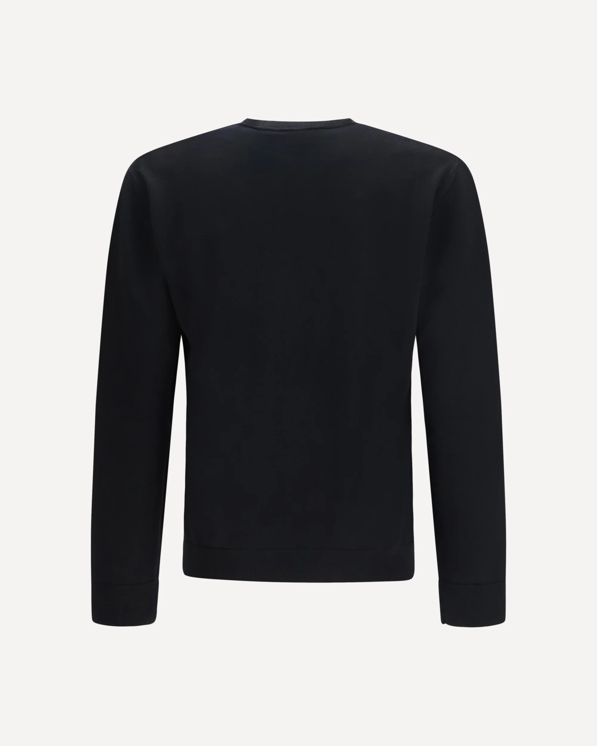 Sweater in virgin wool with intarsia V detail - Image 4