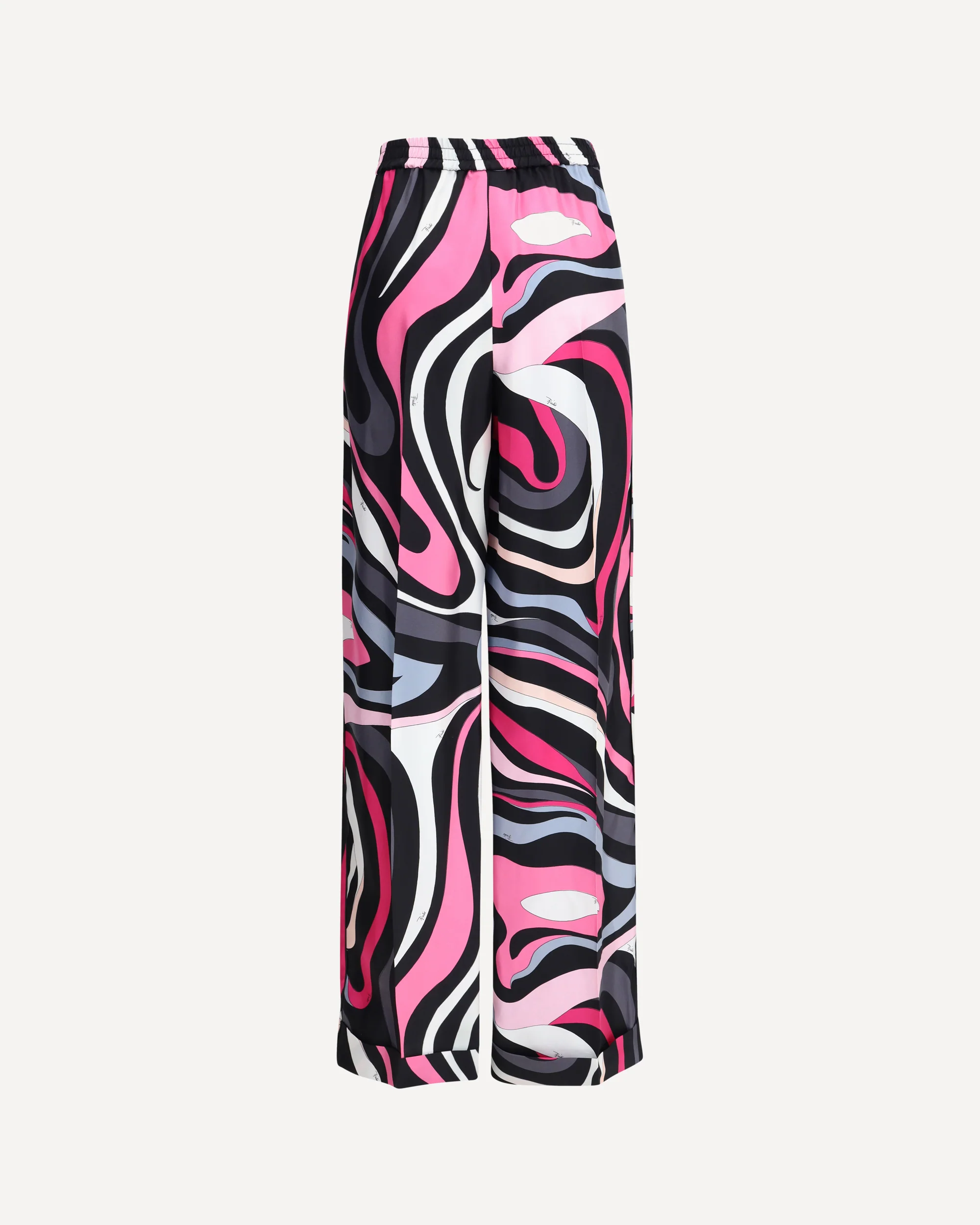 Marble print silk Pants - Image 2