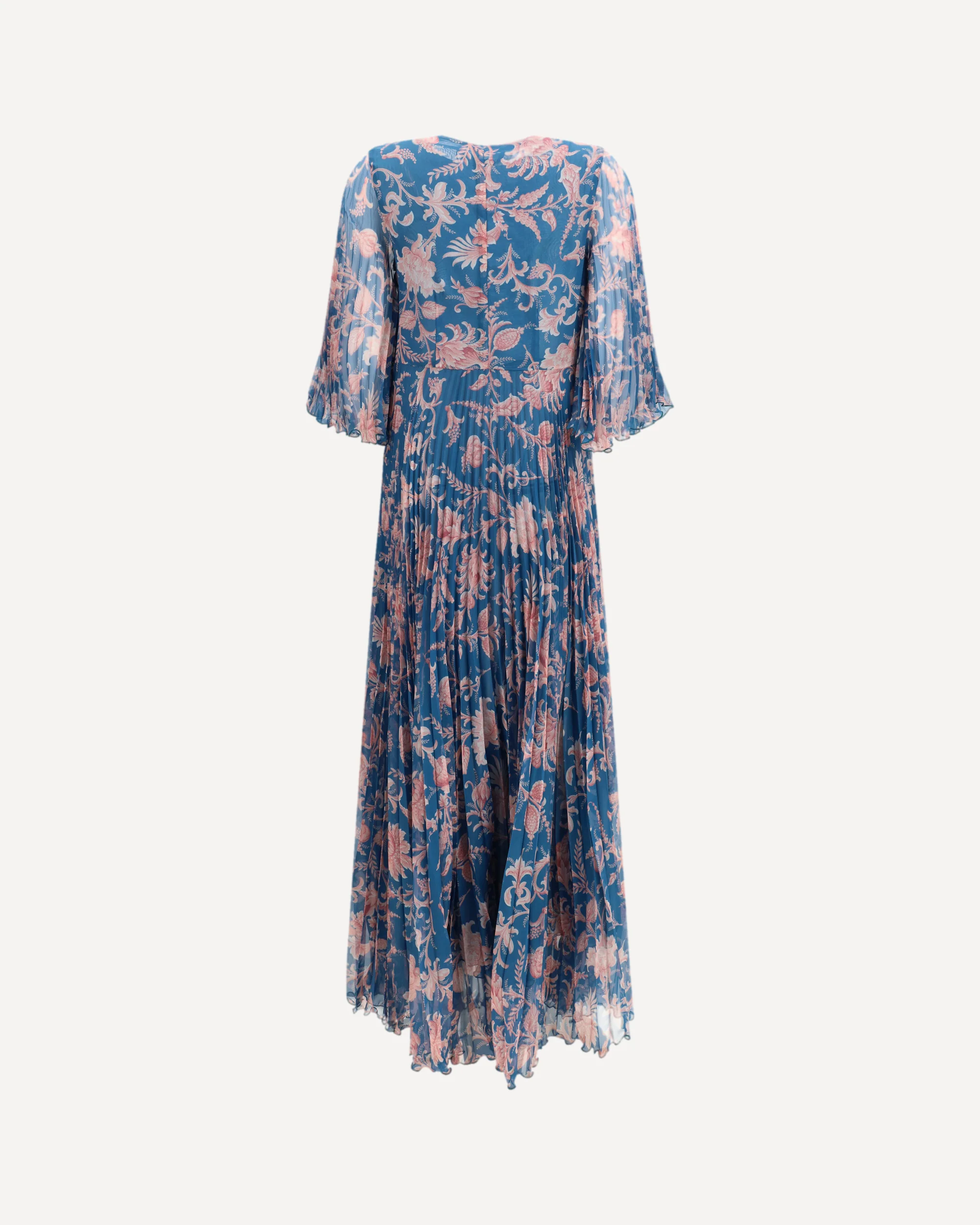 Maxi pleated Dress with flared sleeves - Image 4