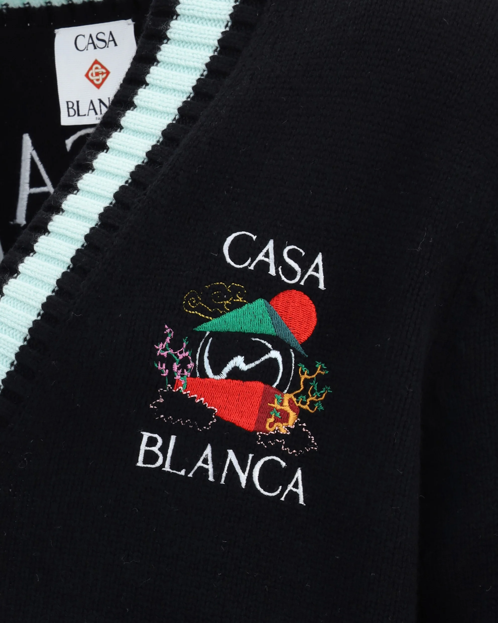 Merino Wool embroidered Cardigan - Image 6