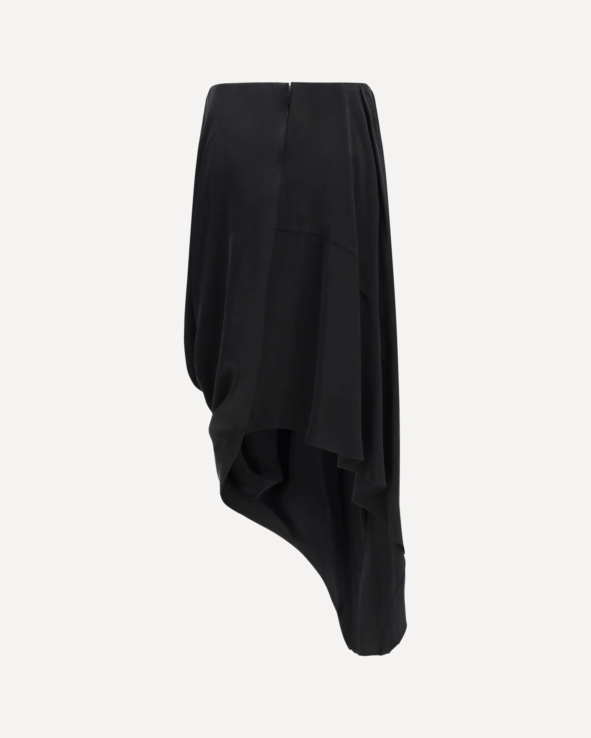 Asymmetric Midi Skirt in cupro - Image 4