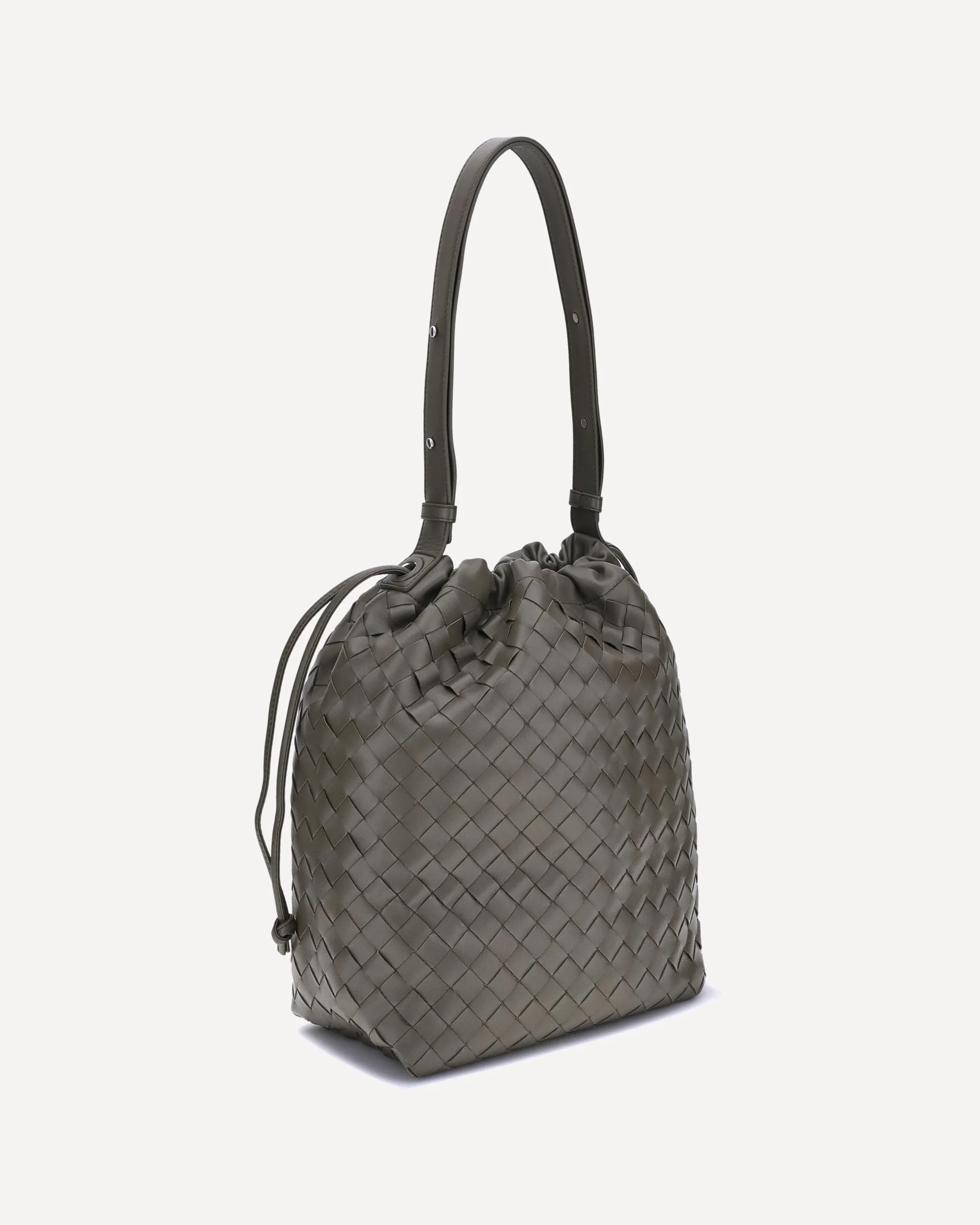 Woven leather Bucket Bag - Image 2