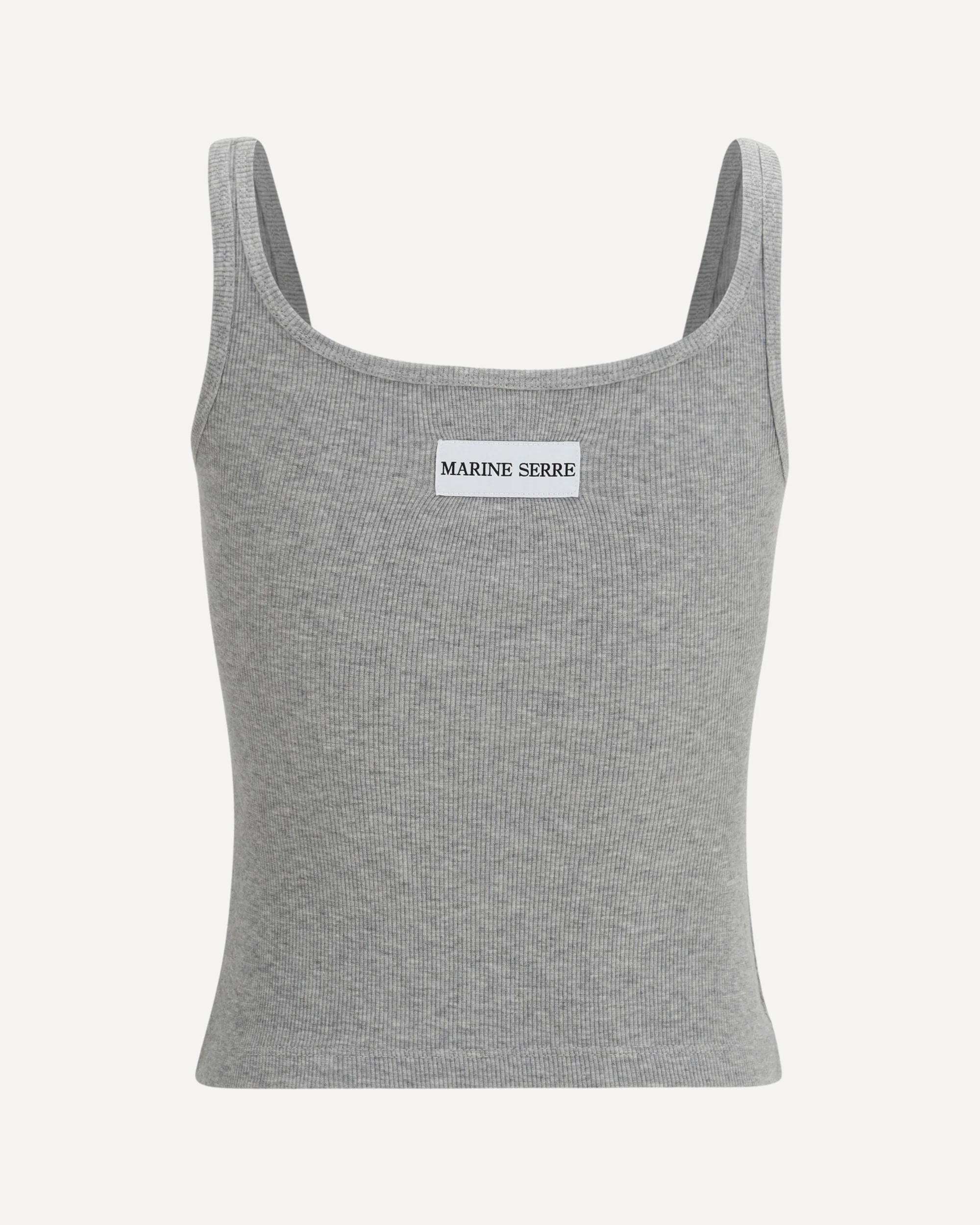 Moon Logo Ribbed Jersey Cropped Tank Top - Image 2