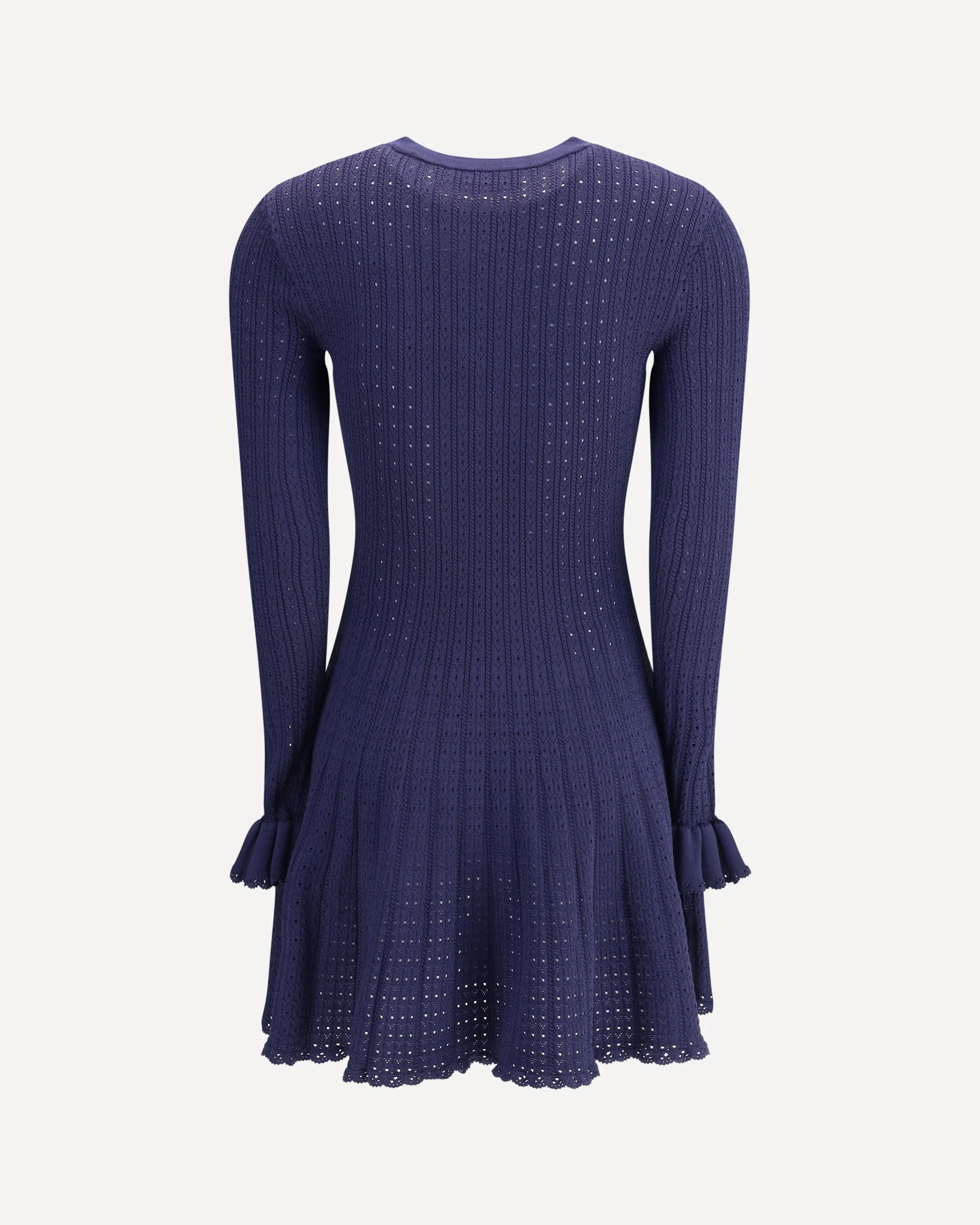 Knit short pointelle Dress - Image 4