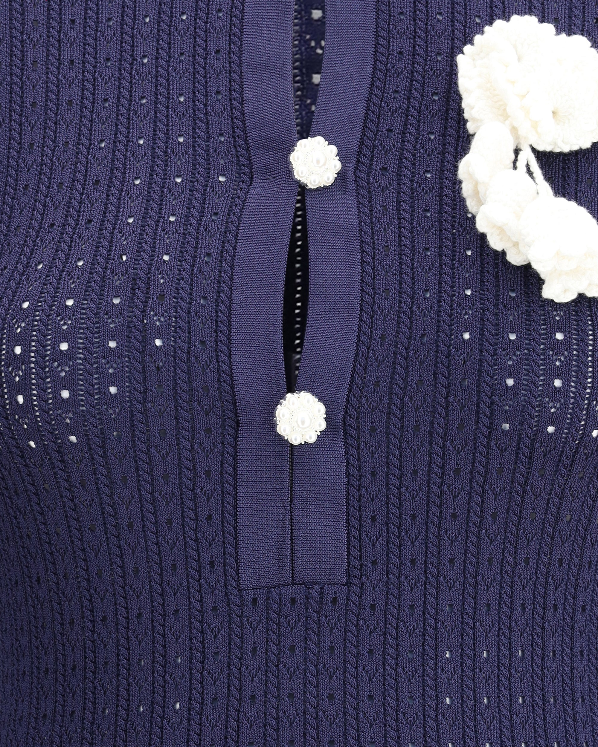 Knit short pointelle Dress - Image 5