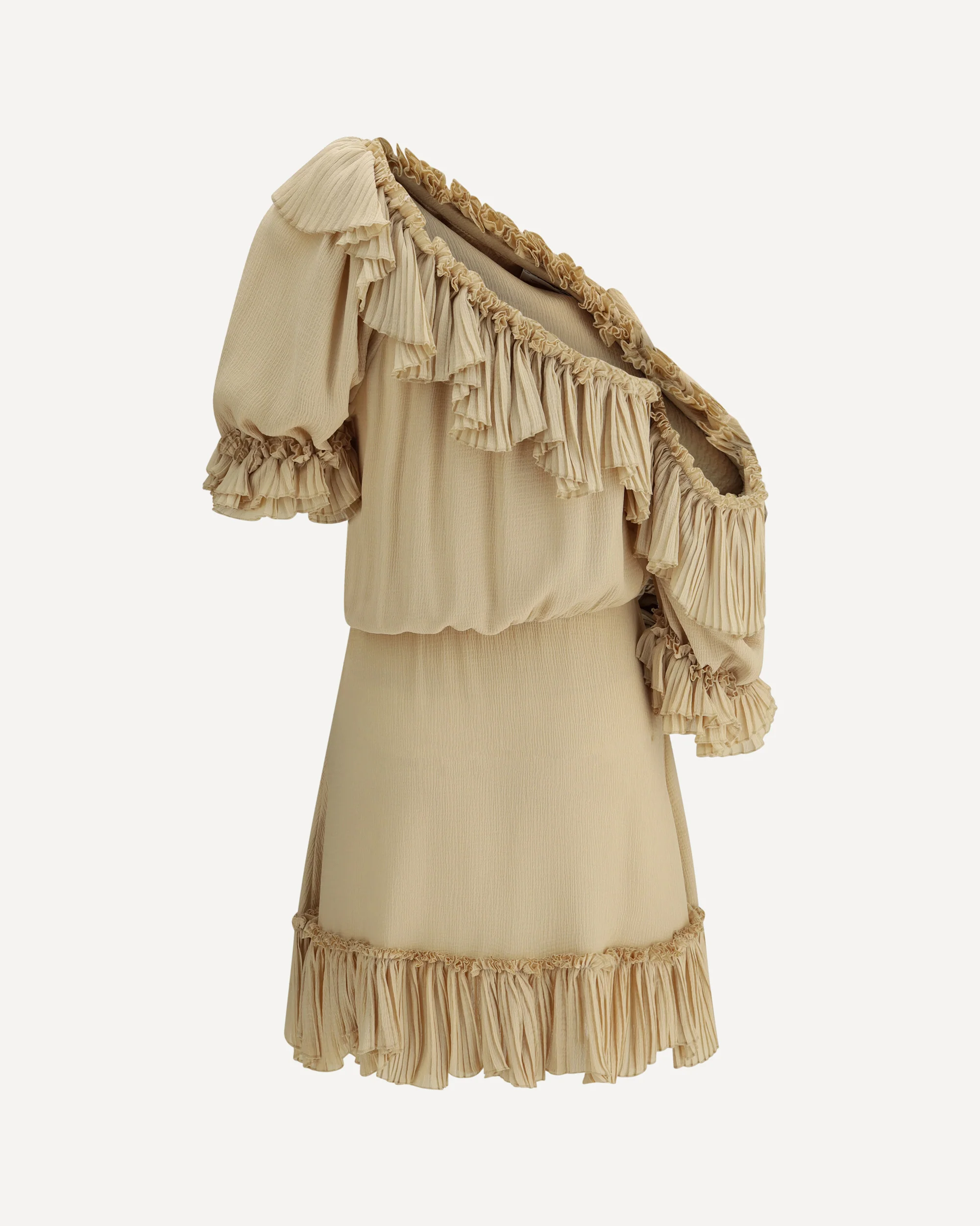 One-shoulder silk Dress - Image 4