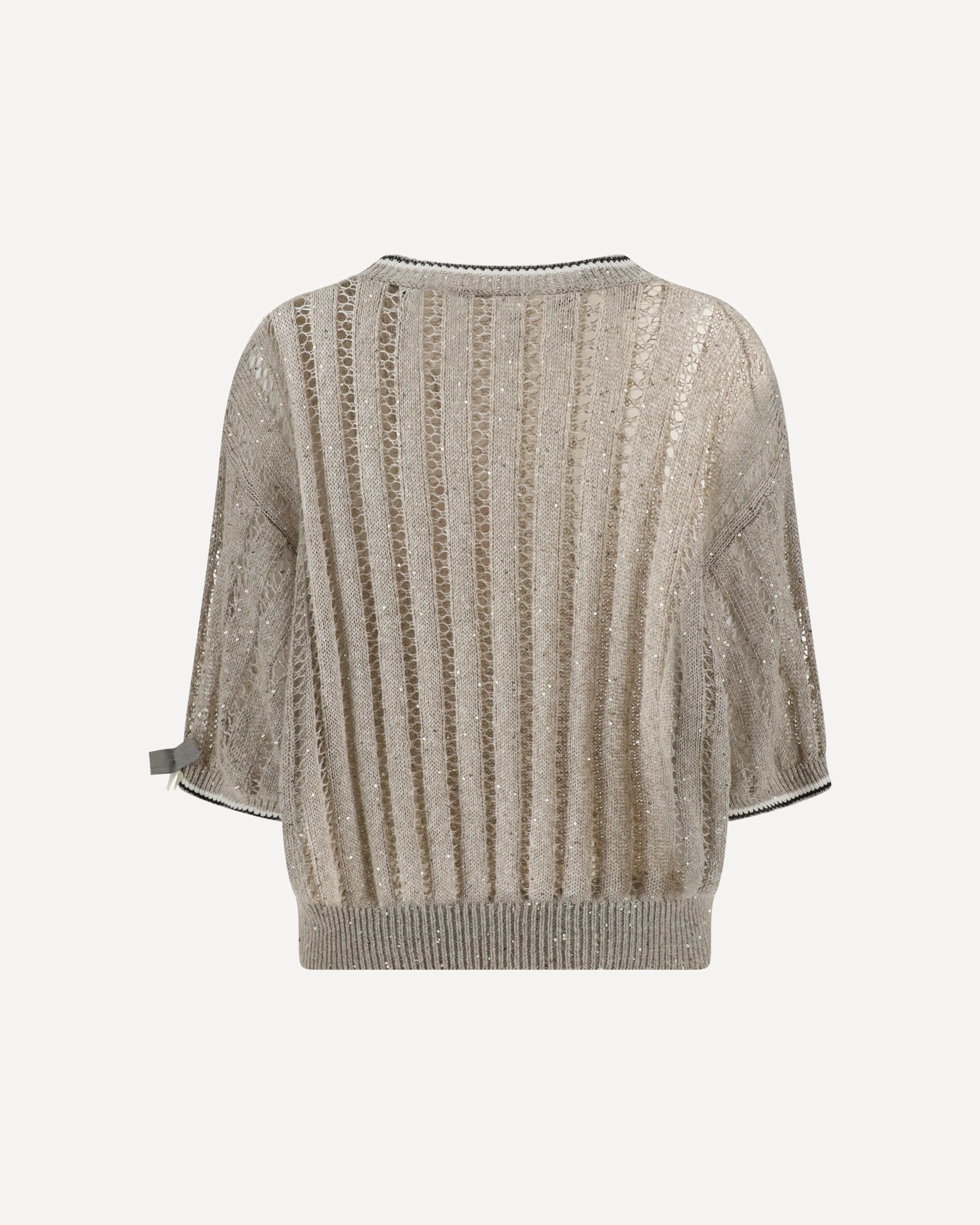 Openwork knit pattern Sweater with sequins - Image 2