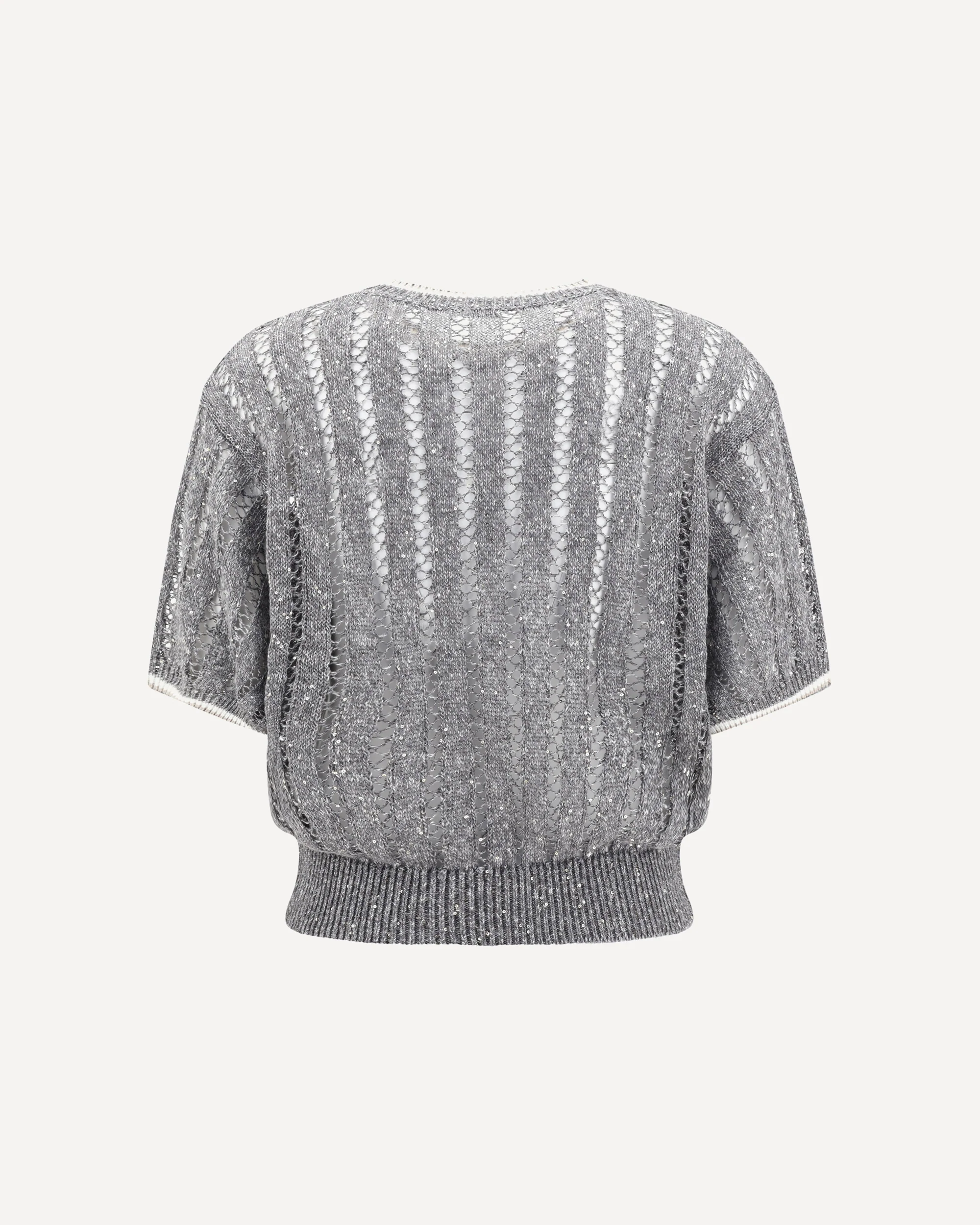 Openwork knit pattern Sweater with sequins - Image 2