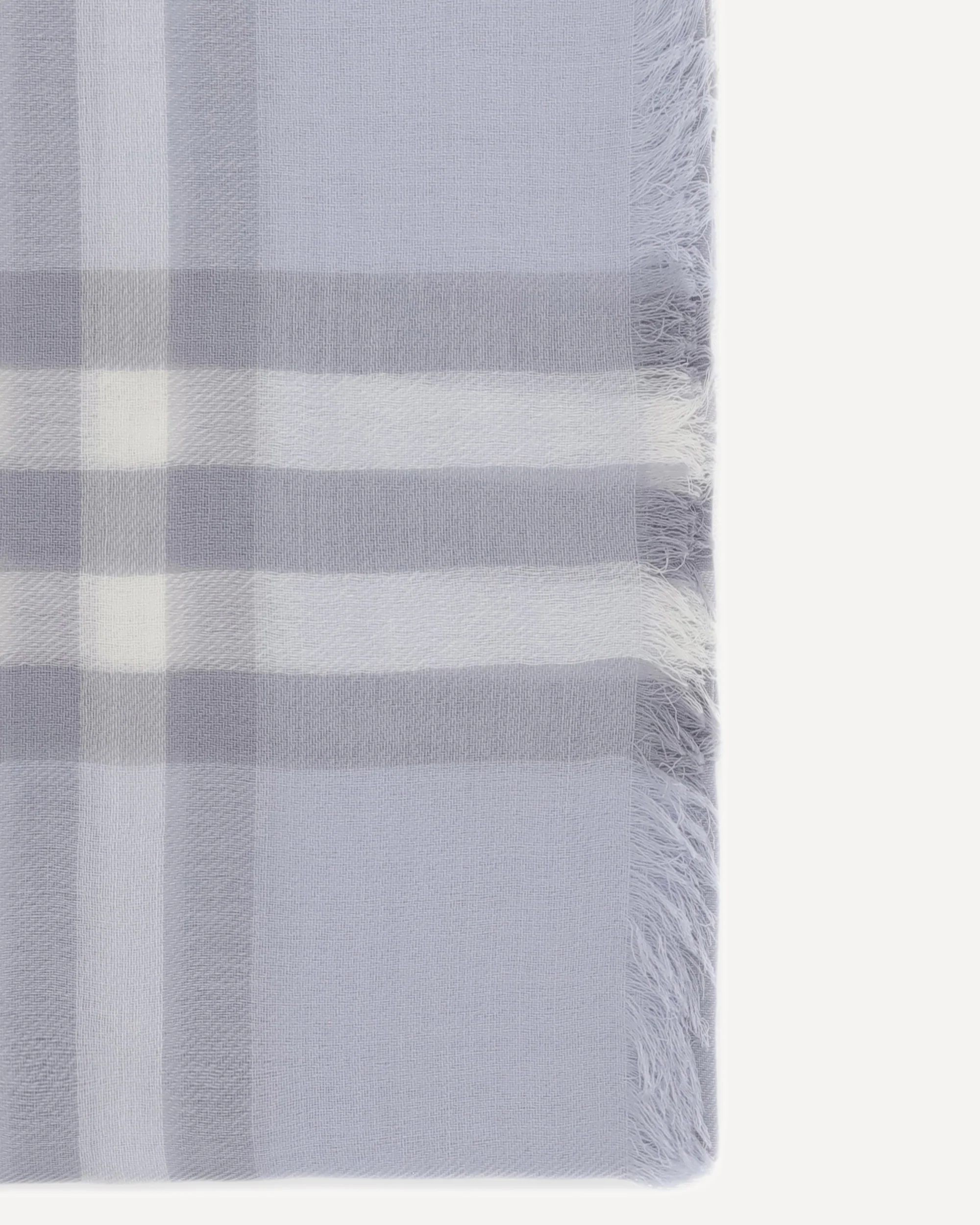 Wool Check wide Scarf - Image 5