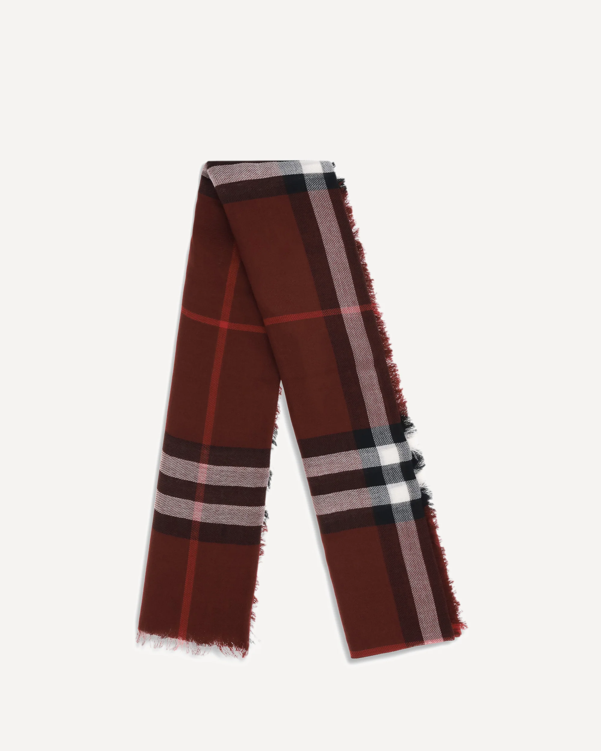 Wool Check wide Scarf - Image 2