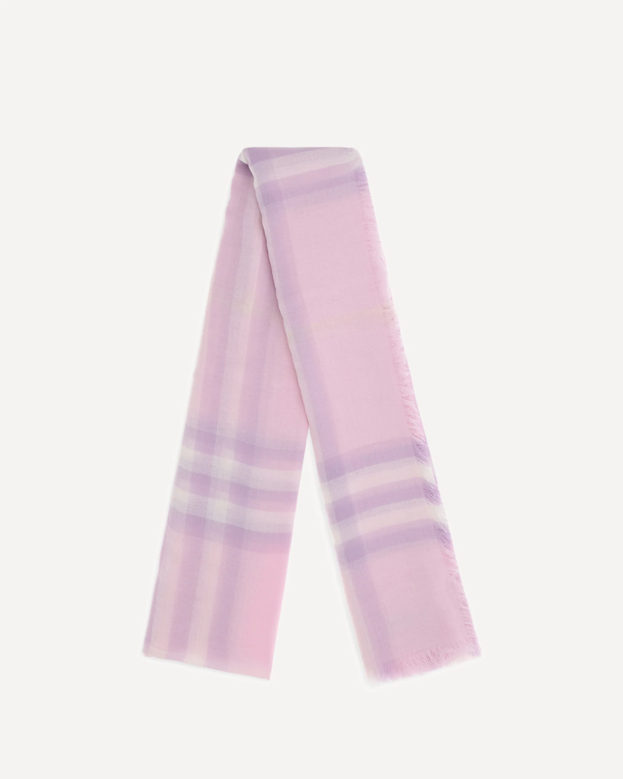 Wool Check wide Scarf - Image 2