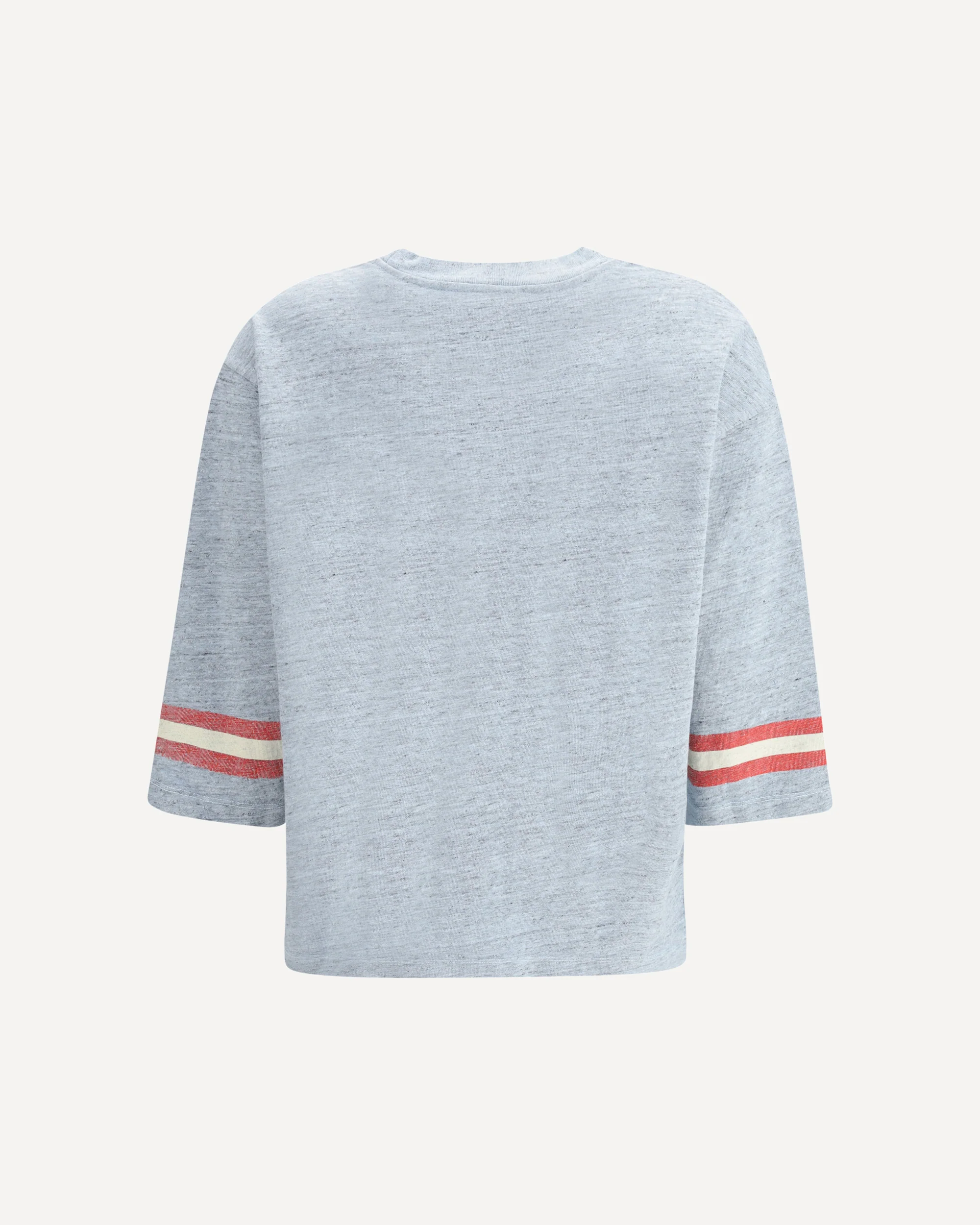 Cotton melange 3/4 sleeve T-shirt - Image 2