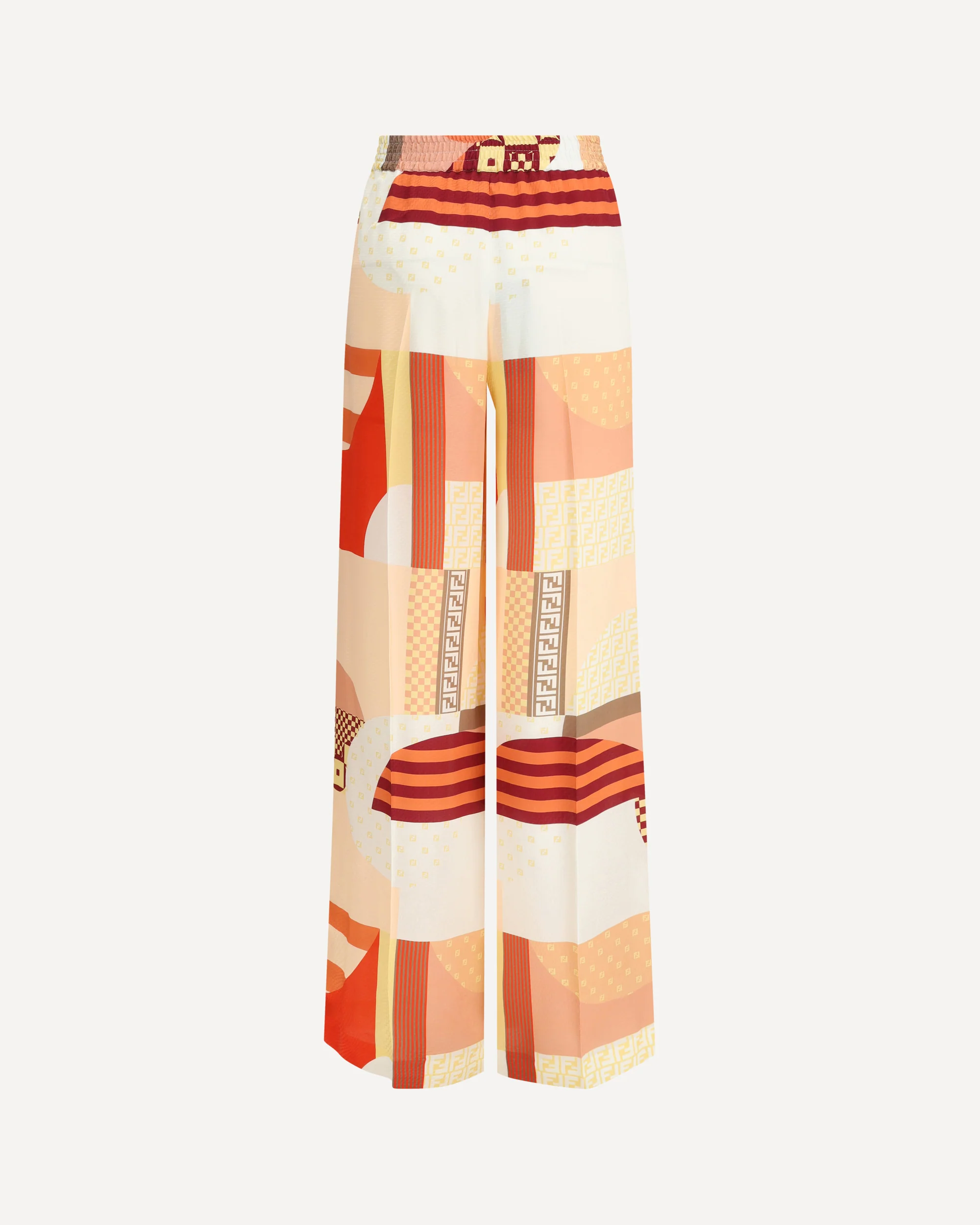 Patchwork print silk crepe Pants - Image 4