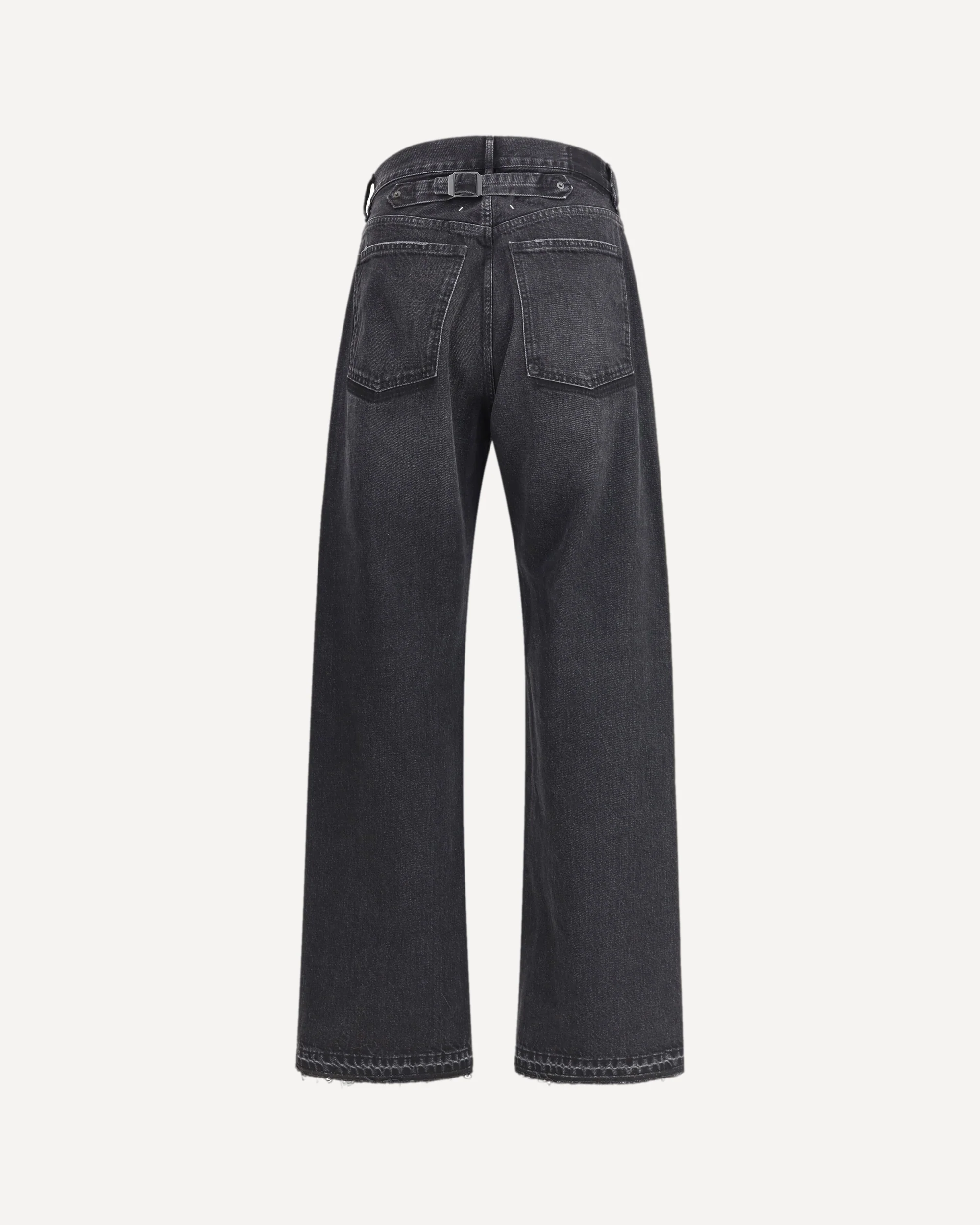 High-waisted frayed hem denim Jeans - Image 4
