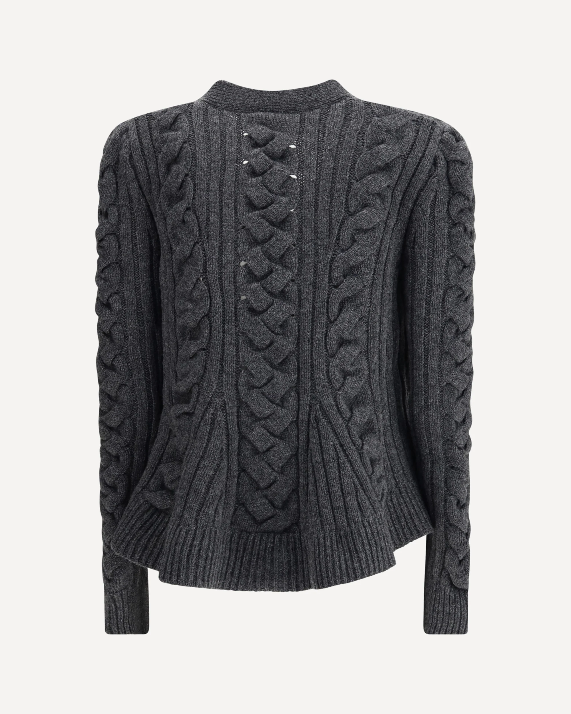 Peplum Cable Cardigan - Image 4