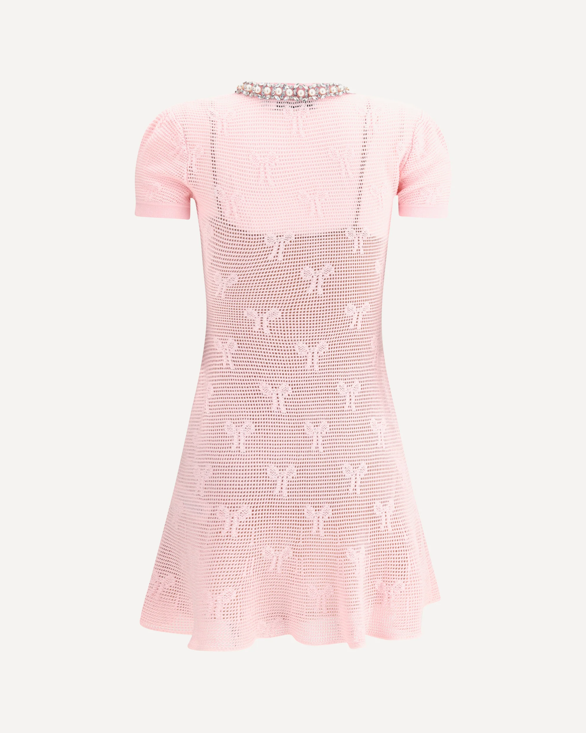 Crochet knit short Dress - Image 4