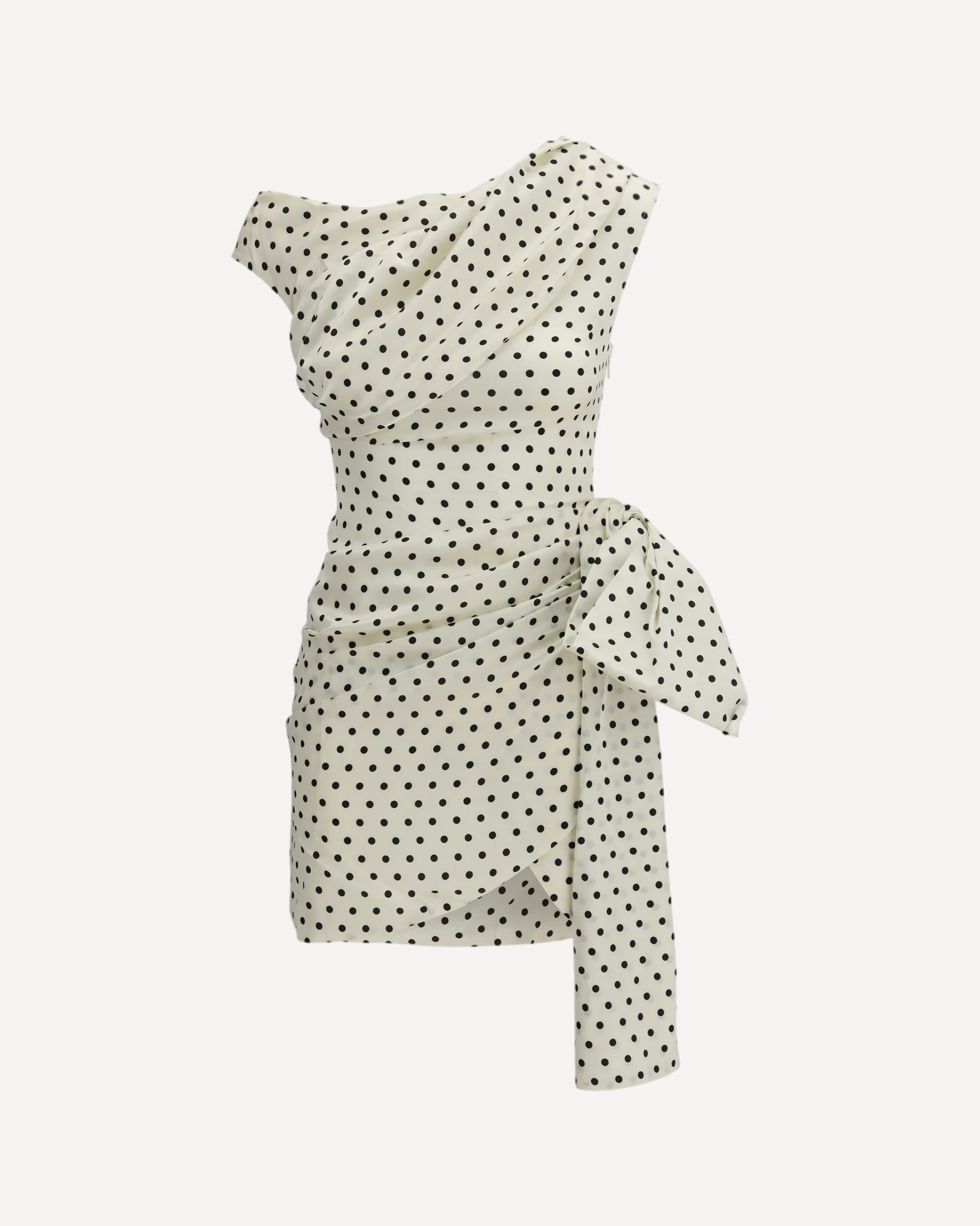 Polka dot satin mini Dress - Image 3
