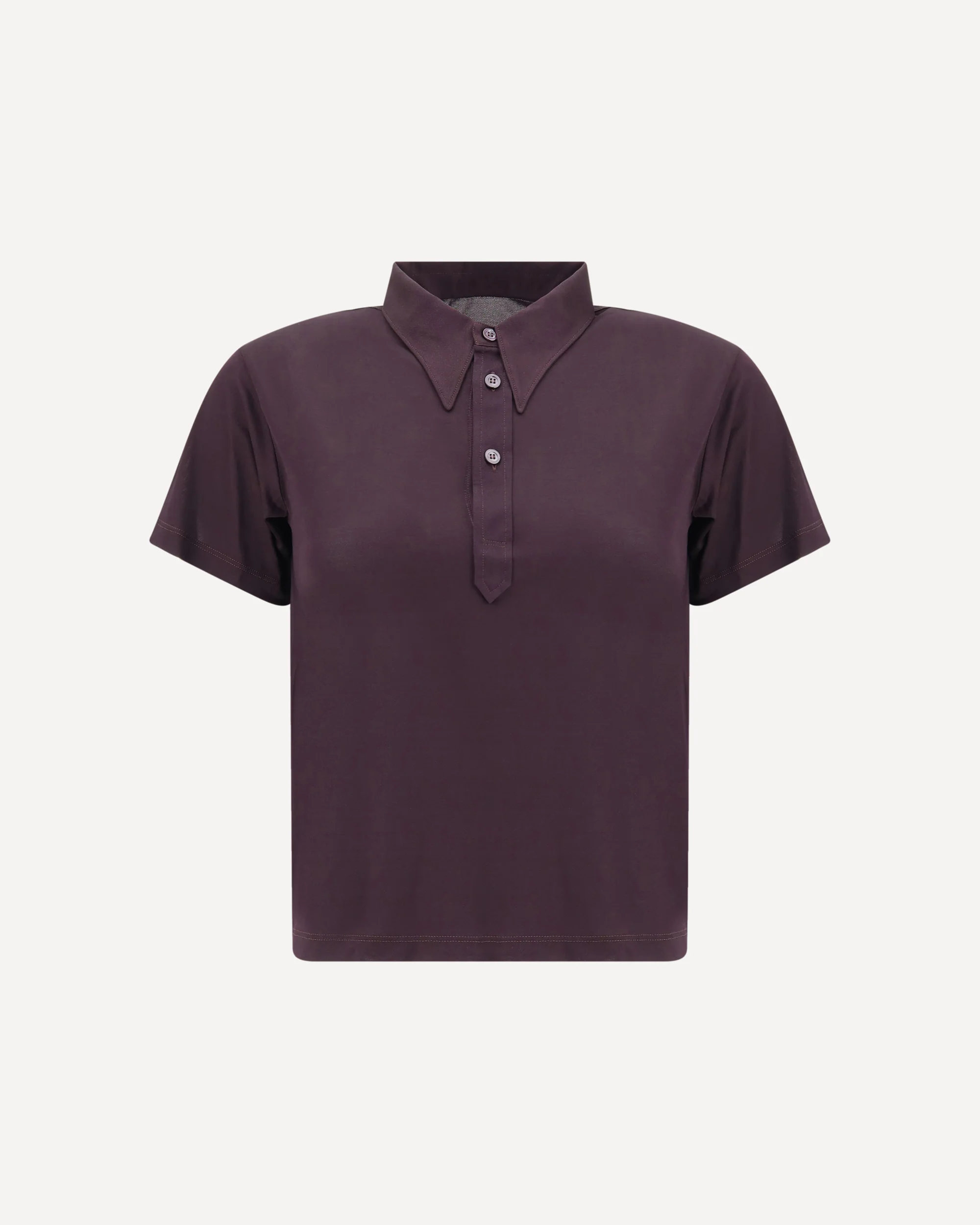 Semi-sheer polo Shirt - Image 3