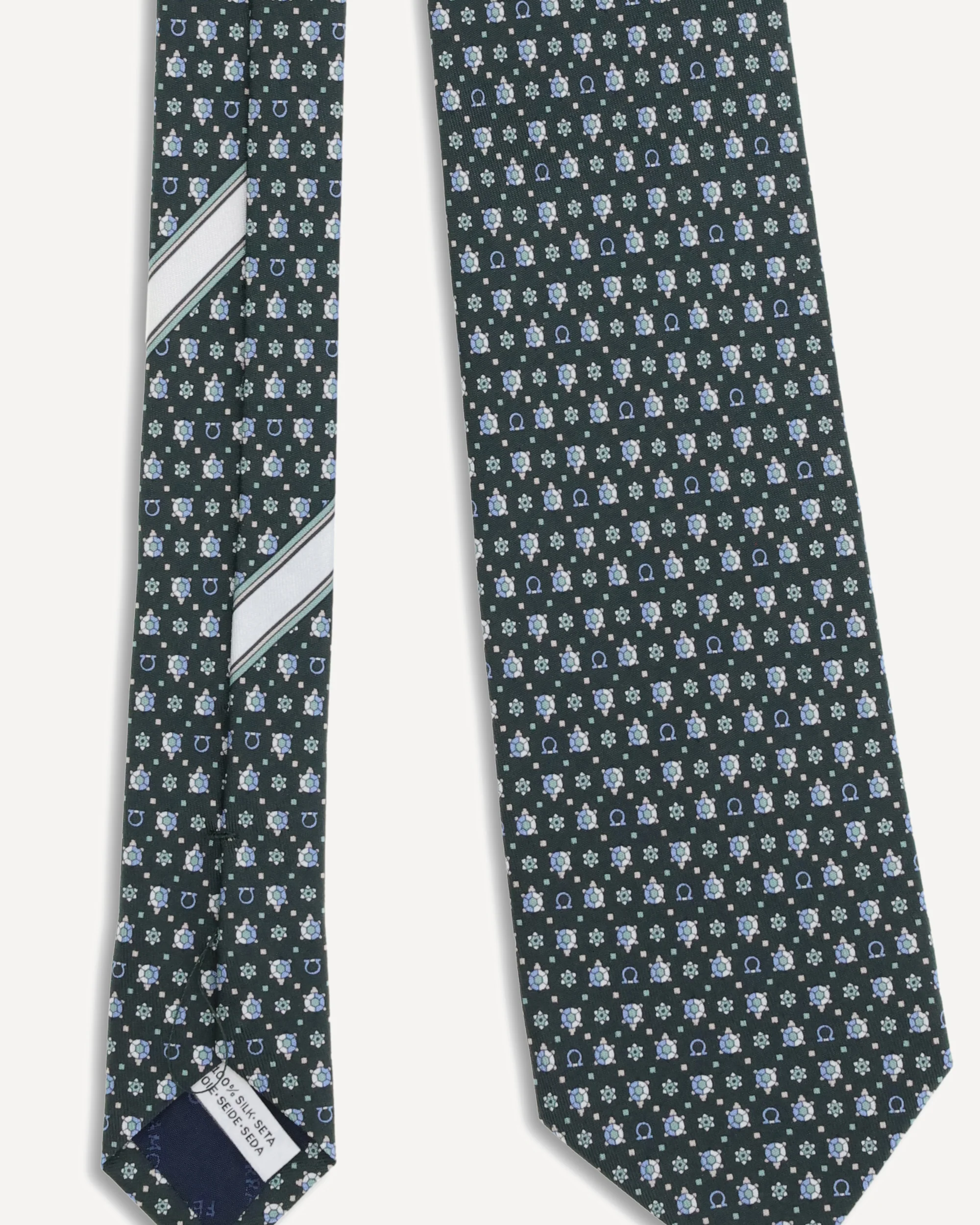 Tortoise print silk Tie - Image 5