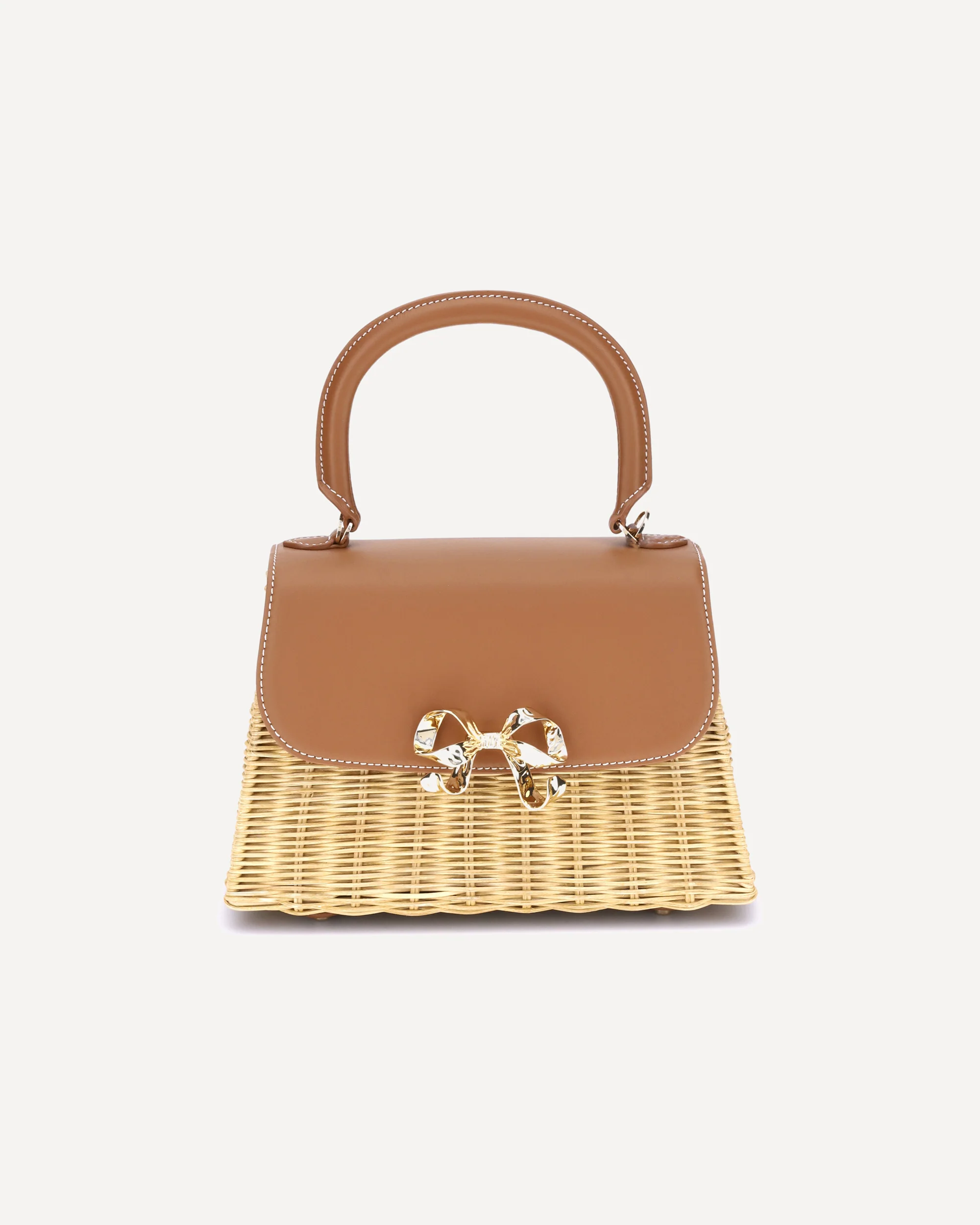 Rattan Bow Handbag - Image 3