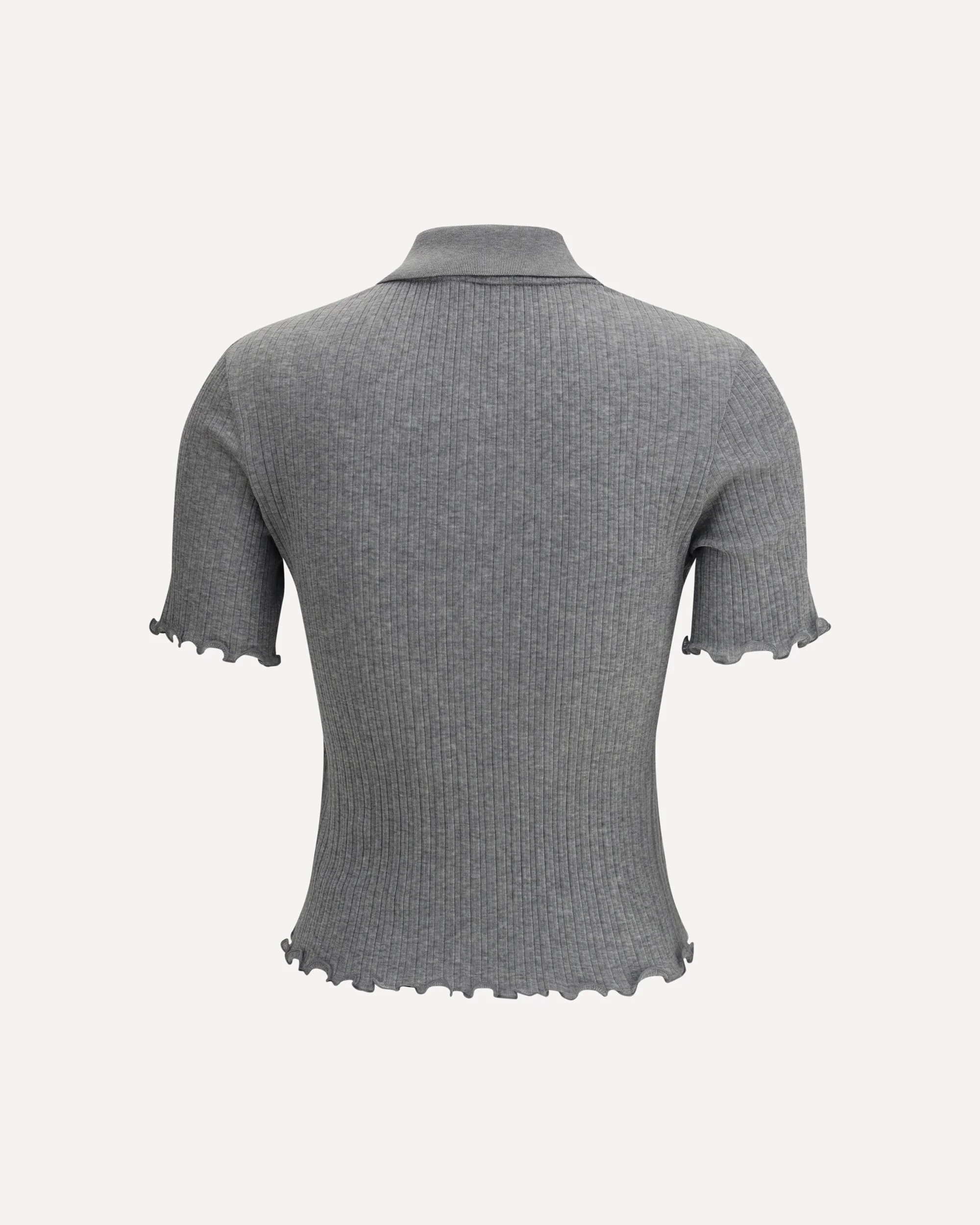 Ribbed Polo T-shirt - Image 4