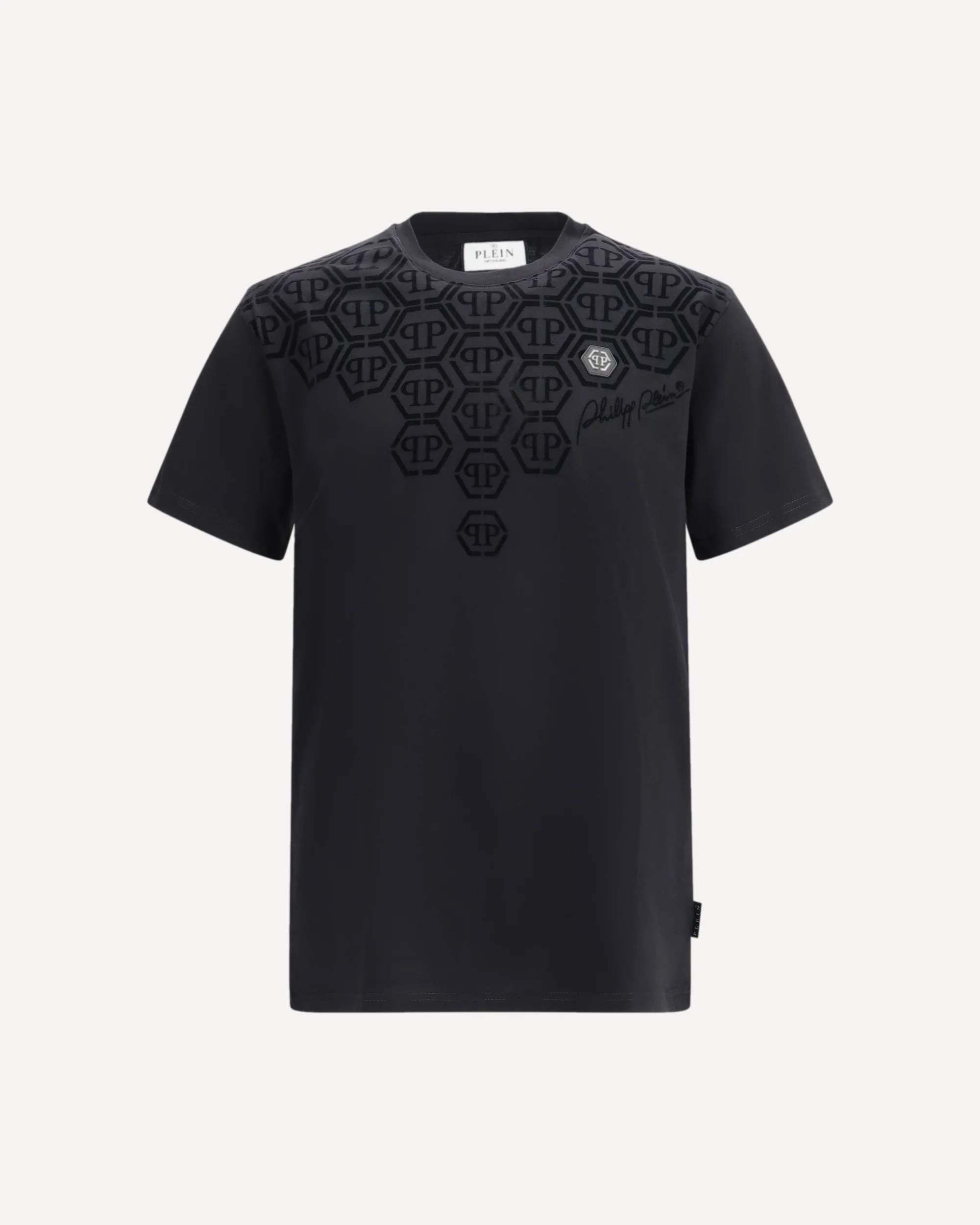Round neck degradé Monogram T-shirt in cotton - Image 3