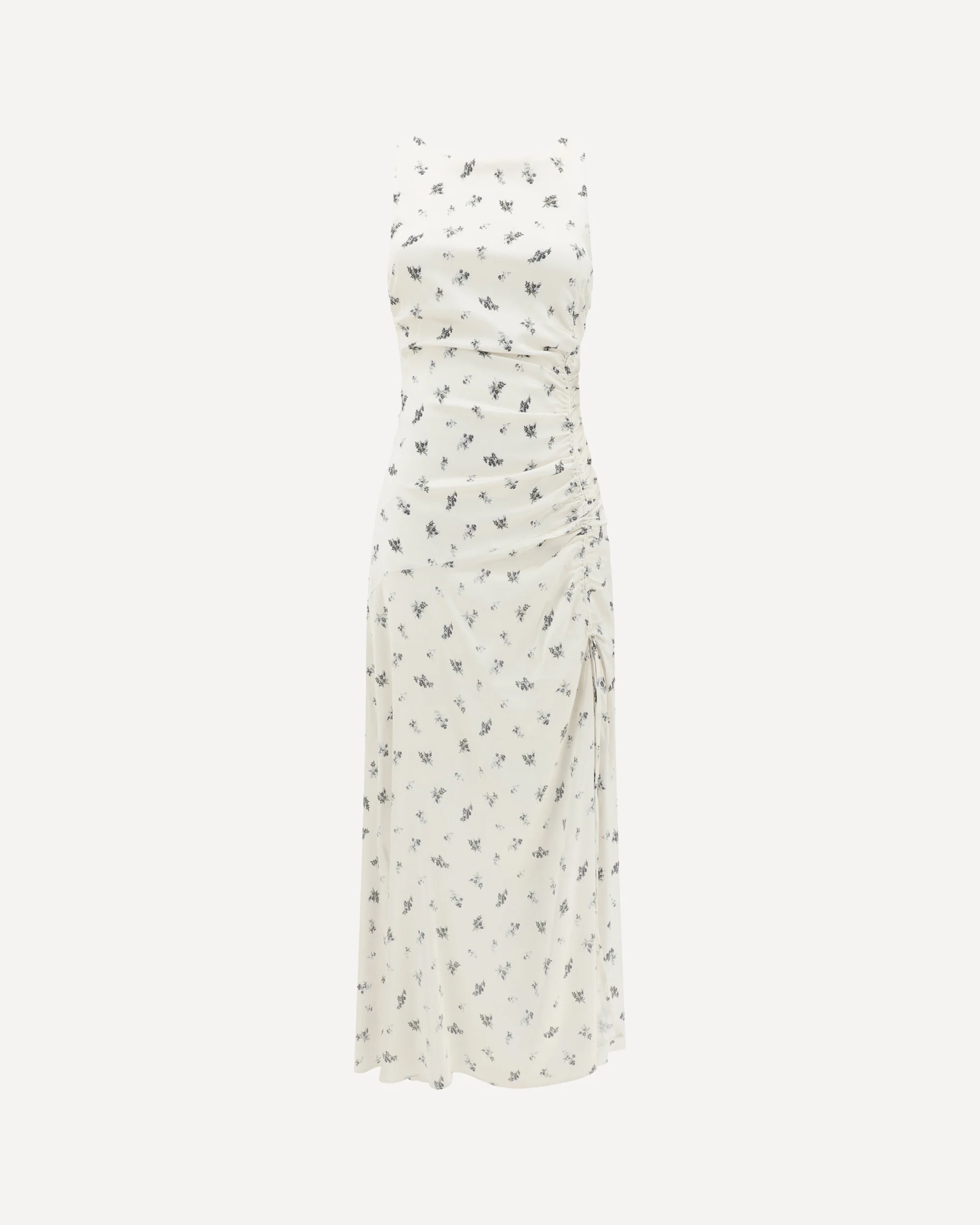 Satin floral long Dress - Image 3
