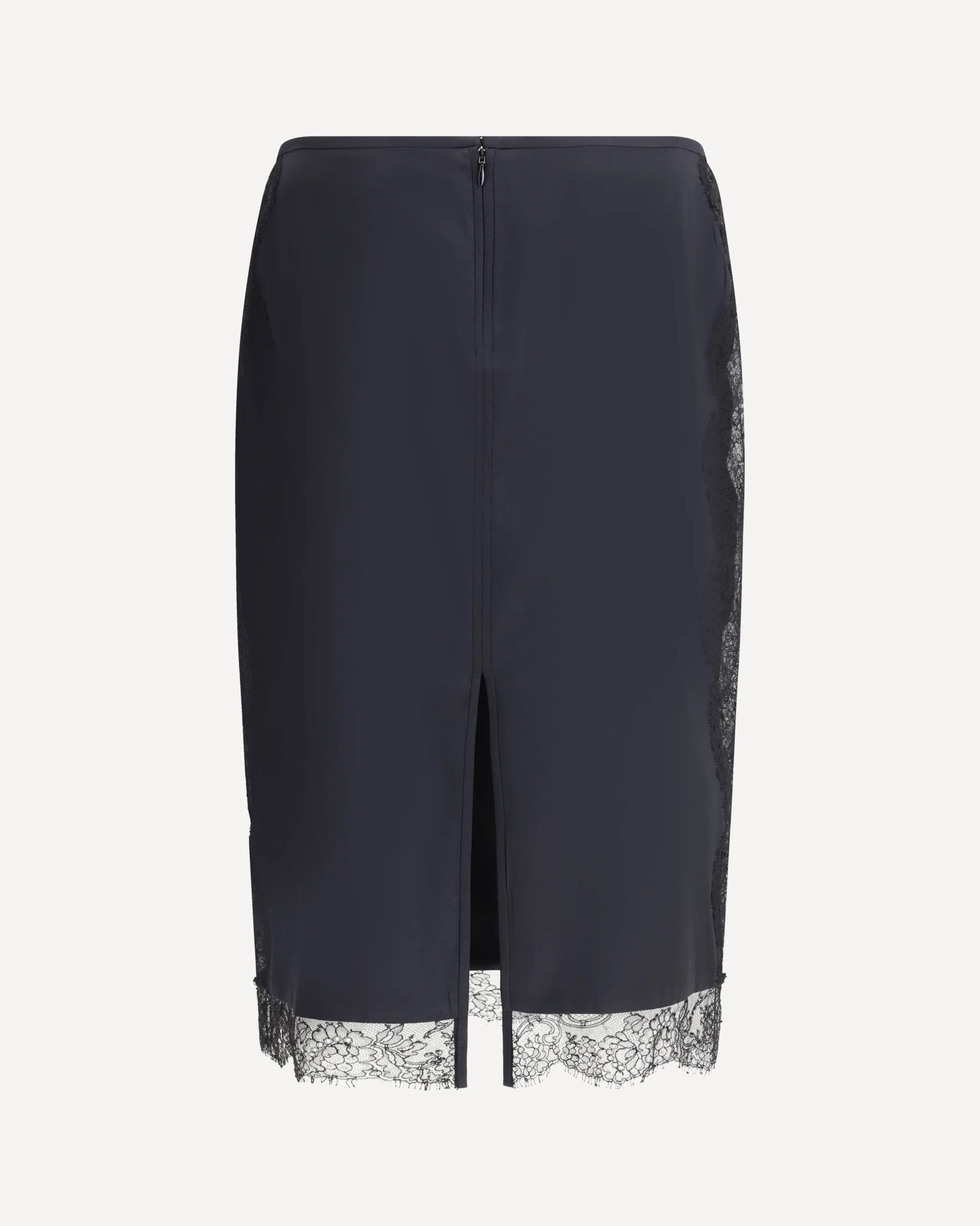 Satin Skirt with lace details - Image 4