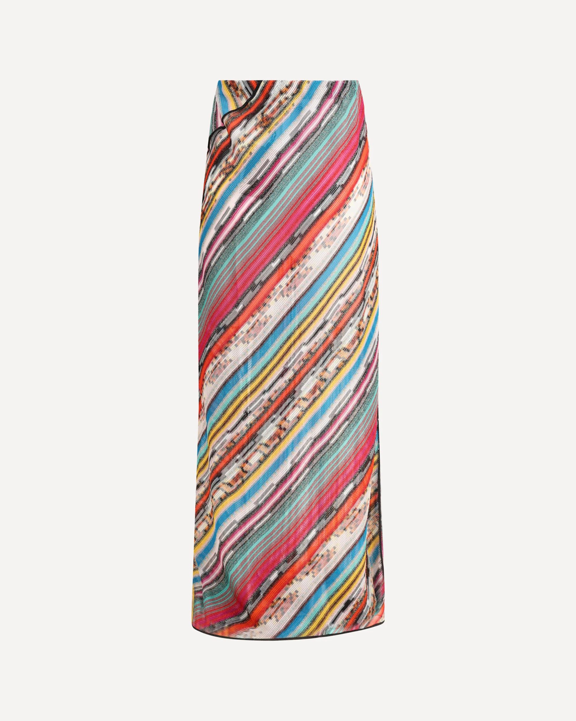 Semi-sheer lamé long Skirt - Image 2