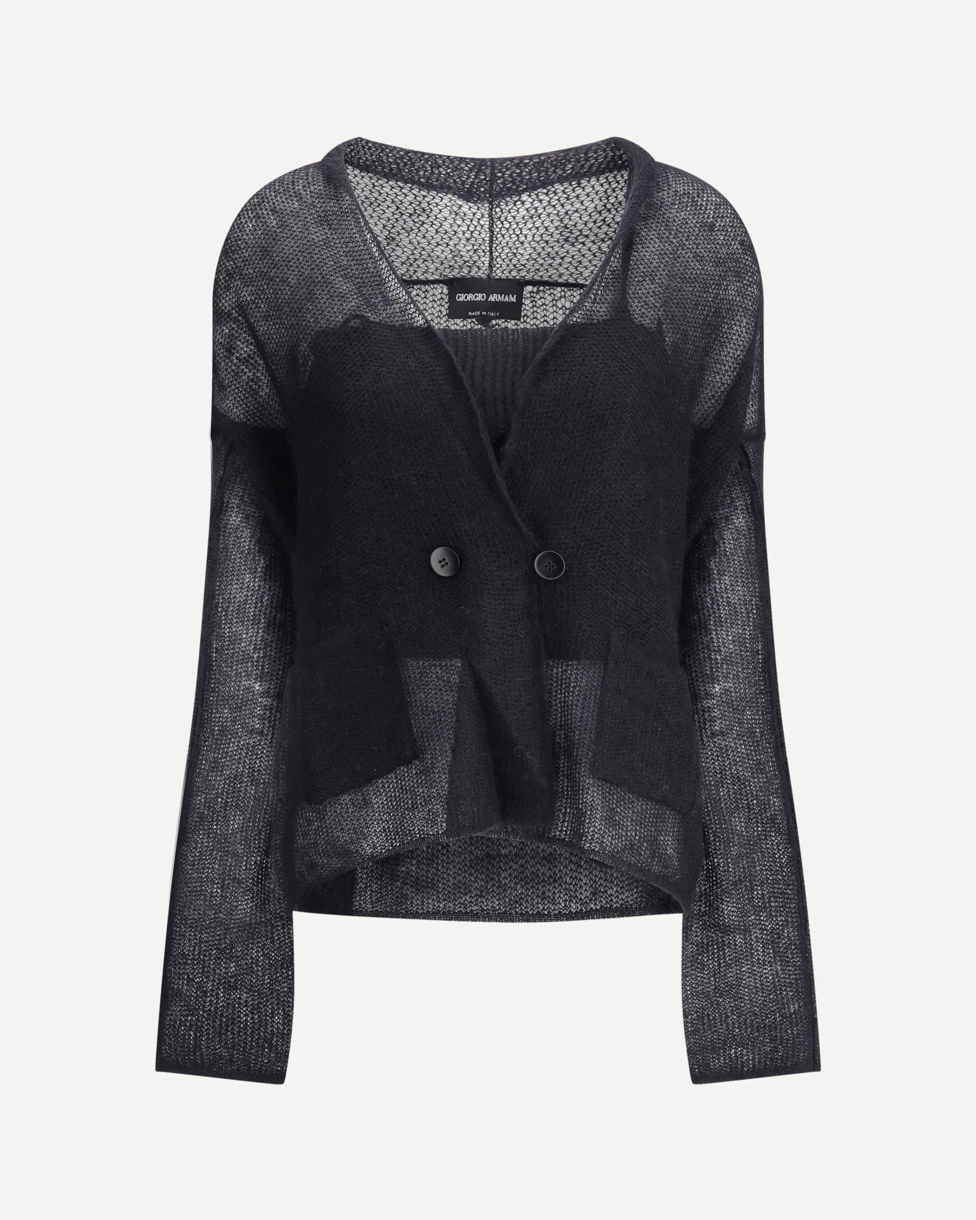 Double-breasted cardigan and top in a wool and mohair blend Twin-set