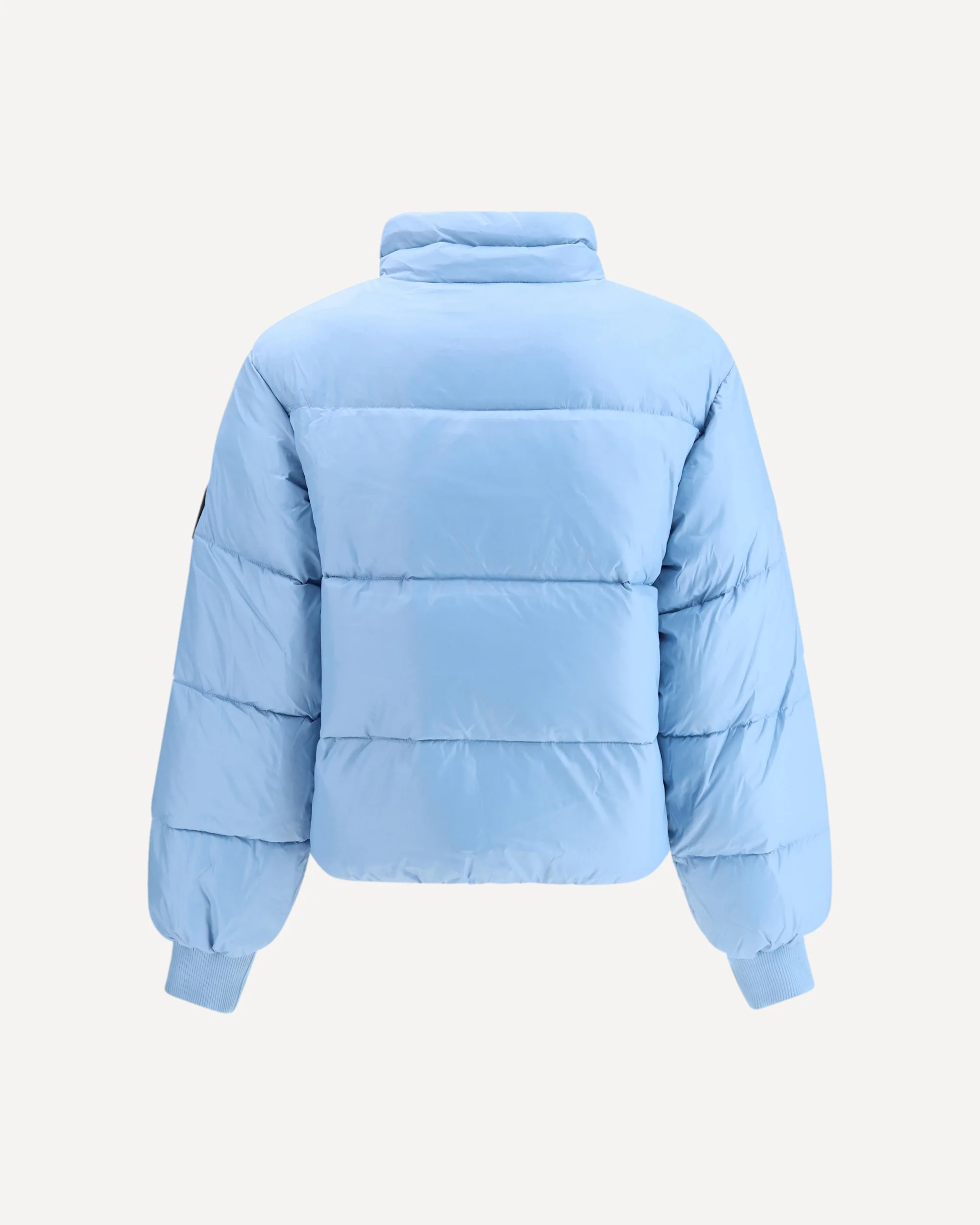 Shiny Nylon Short Puffer Jacket - Image 2