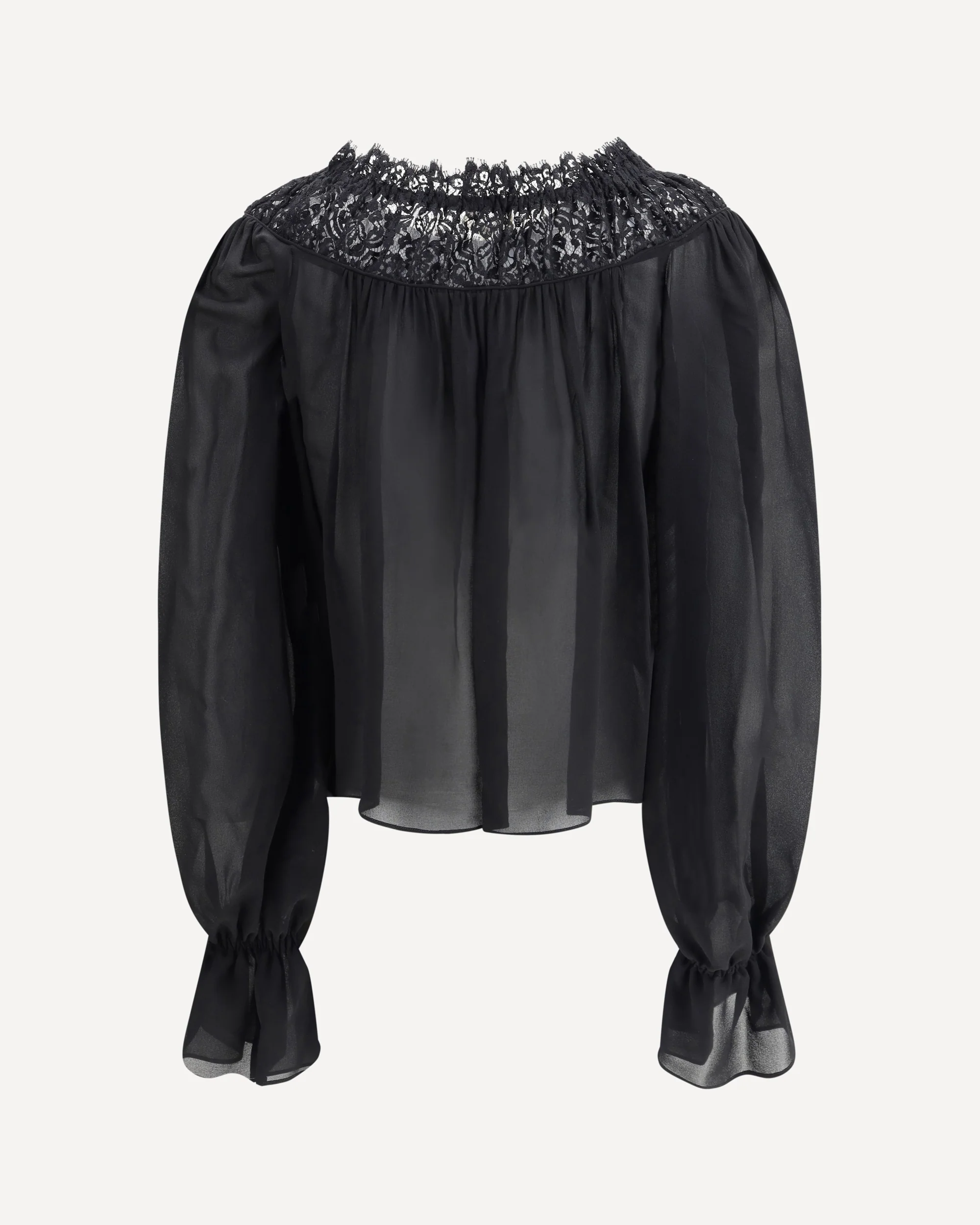 Silk georgette and lace Top - Image 4