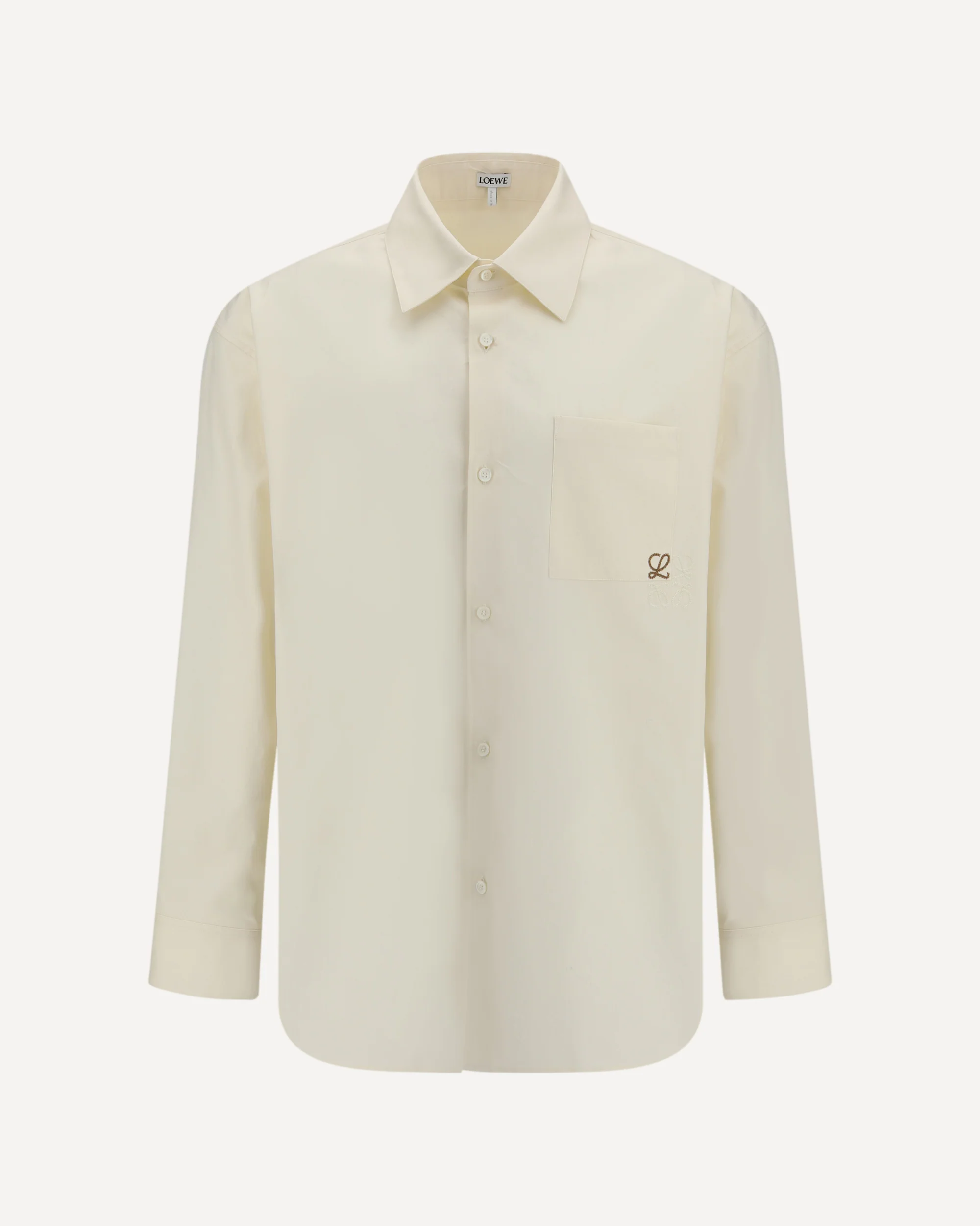 Cotton Shirt with an embroidered Anagram logo