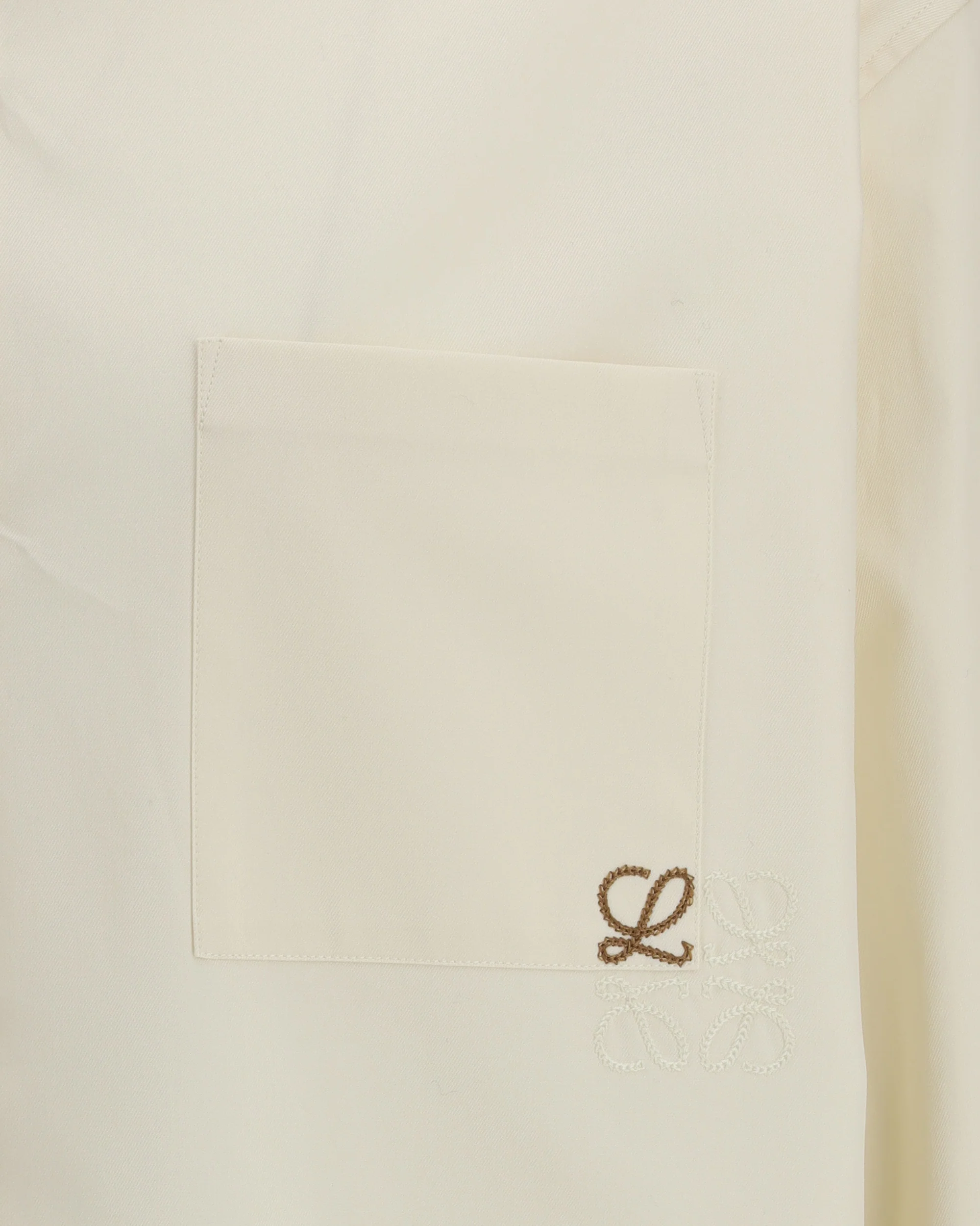 Cotton Shirt with an embroidered Anagram logo - Image 5