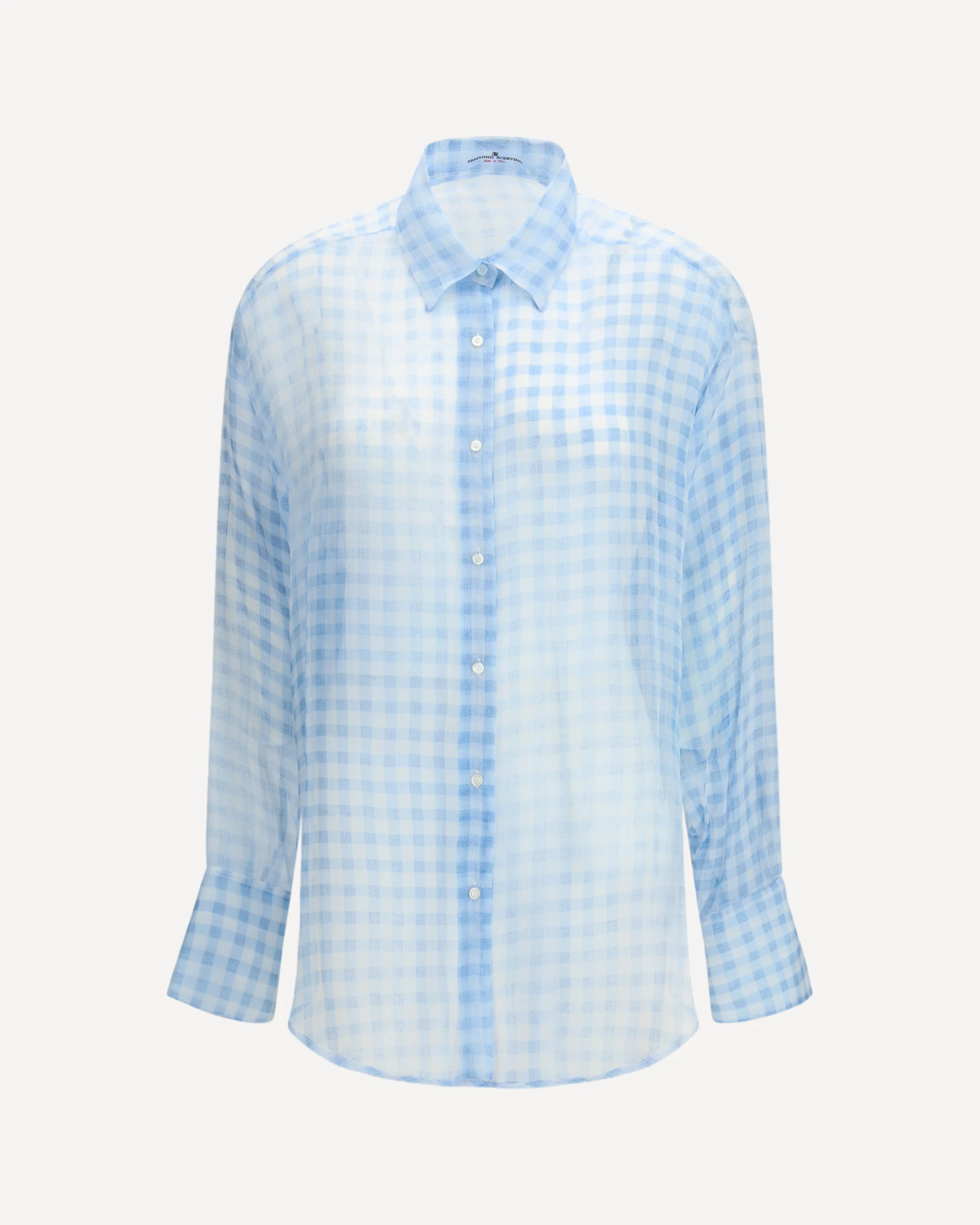 Silk Blouse with vichy print - Image 3