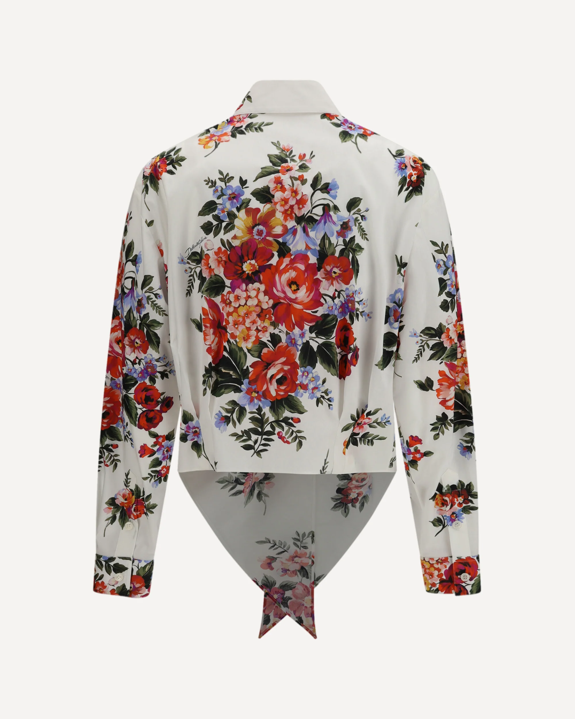 Cotton Shirt with bouquet print - Image 2
