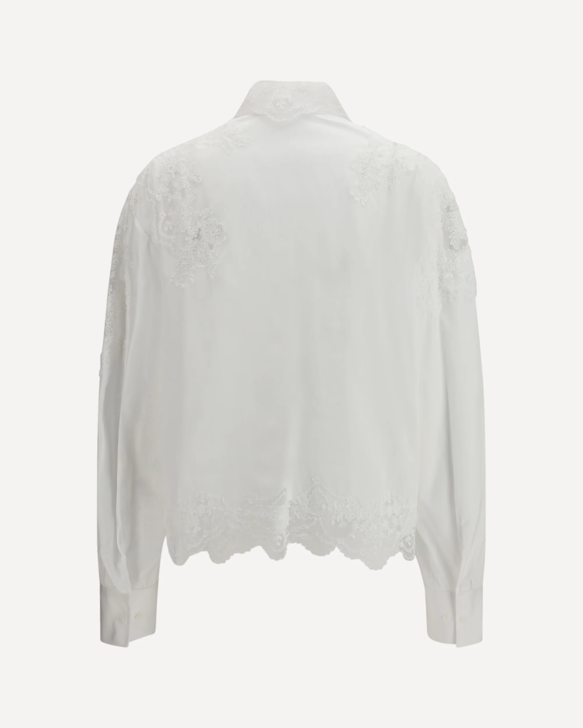 Cotton Shirt with lace detail - Image 4