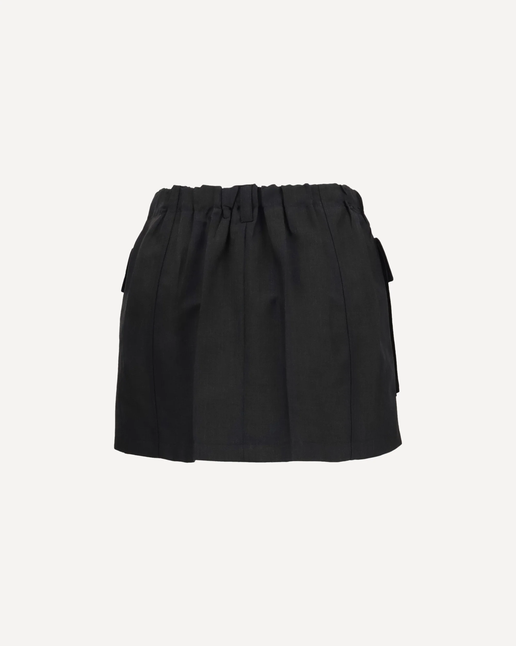 Flap-pocket drawstring mini Skirt - Image 2