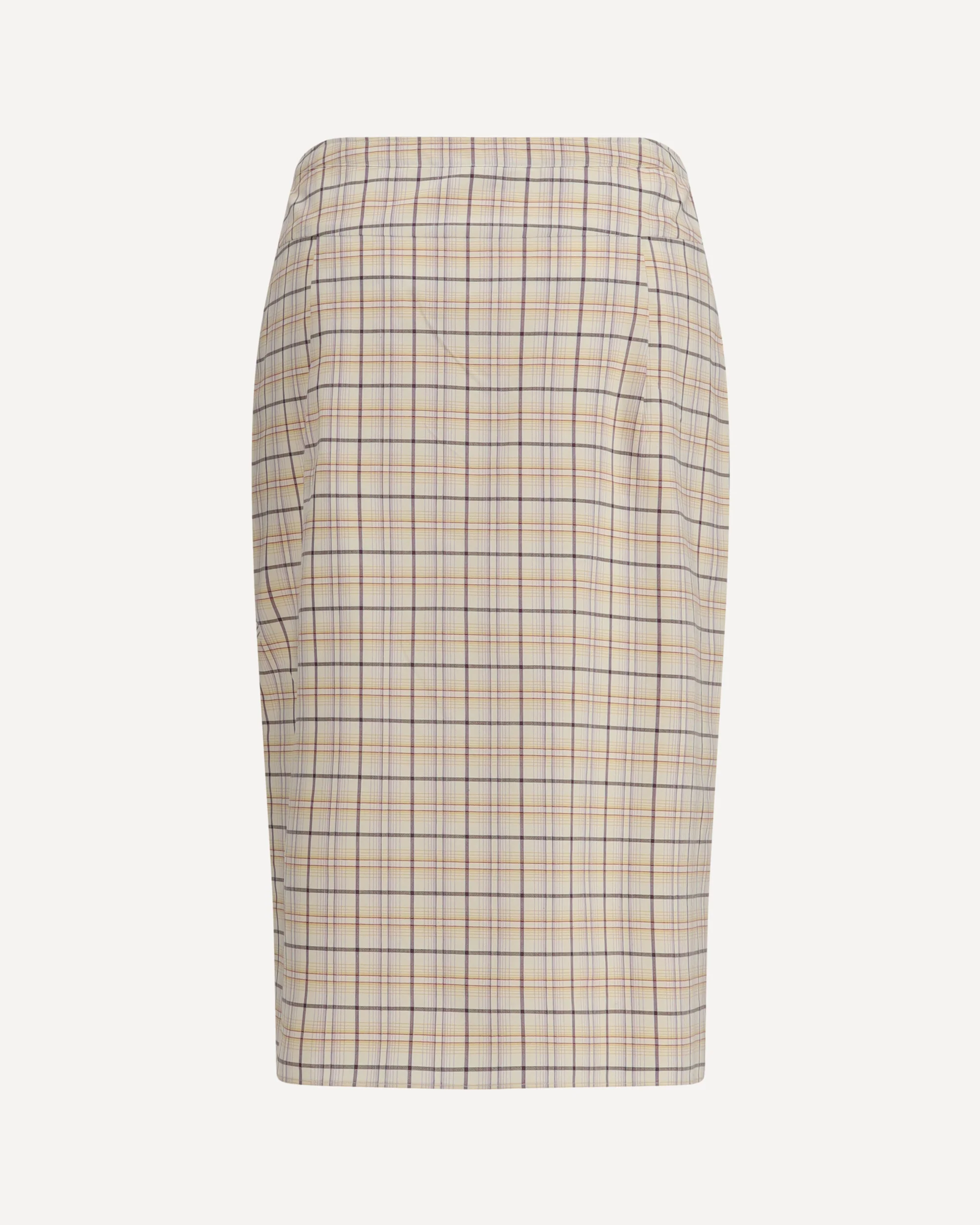 Checked Cotton Poplin Pencil Skirt - Image 4