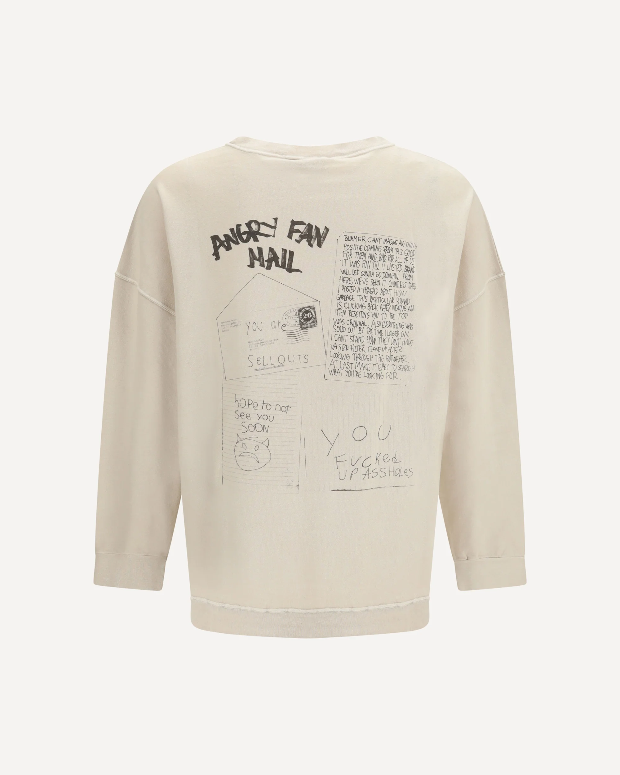Angry fan mail oversized graphic Sweatshirt - Image 4