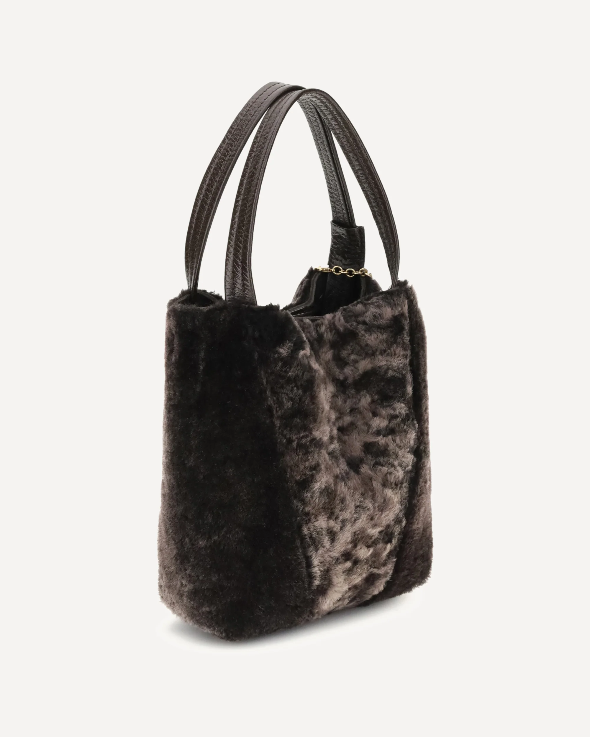 Shearling small Spin Tote Bag - Image 2