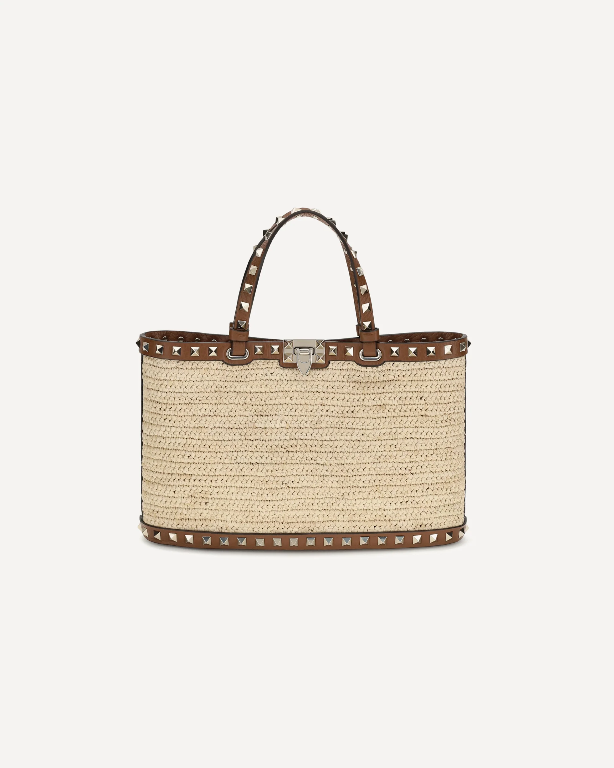 Rockstud raffia Tote Bag - Image 3
