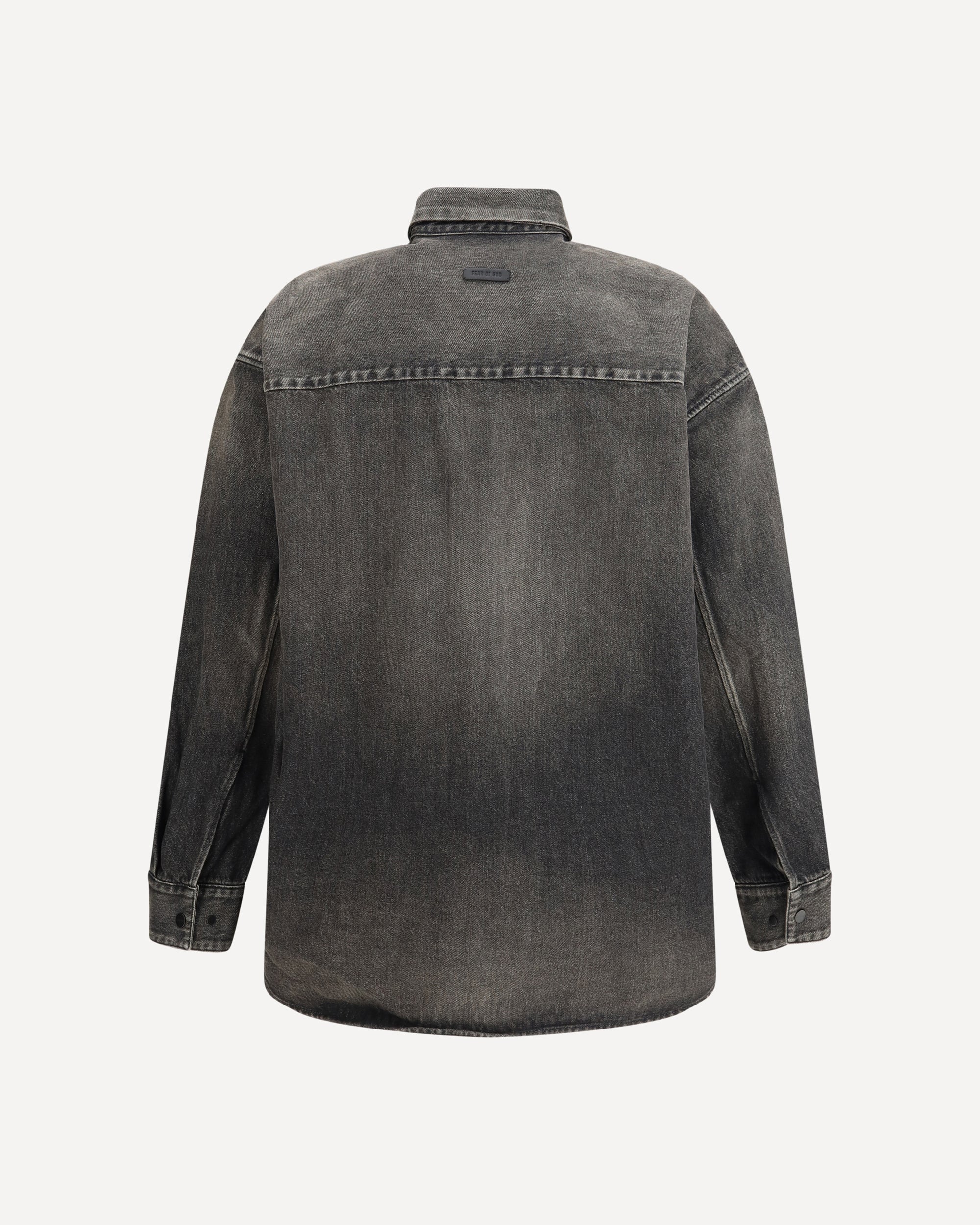 Snap Front Denim Overshirt - Image 2